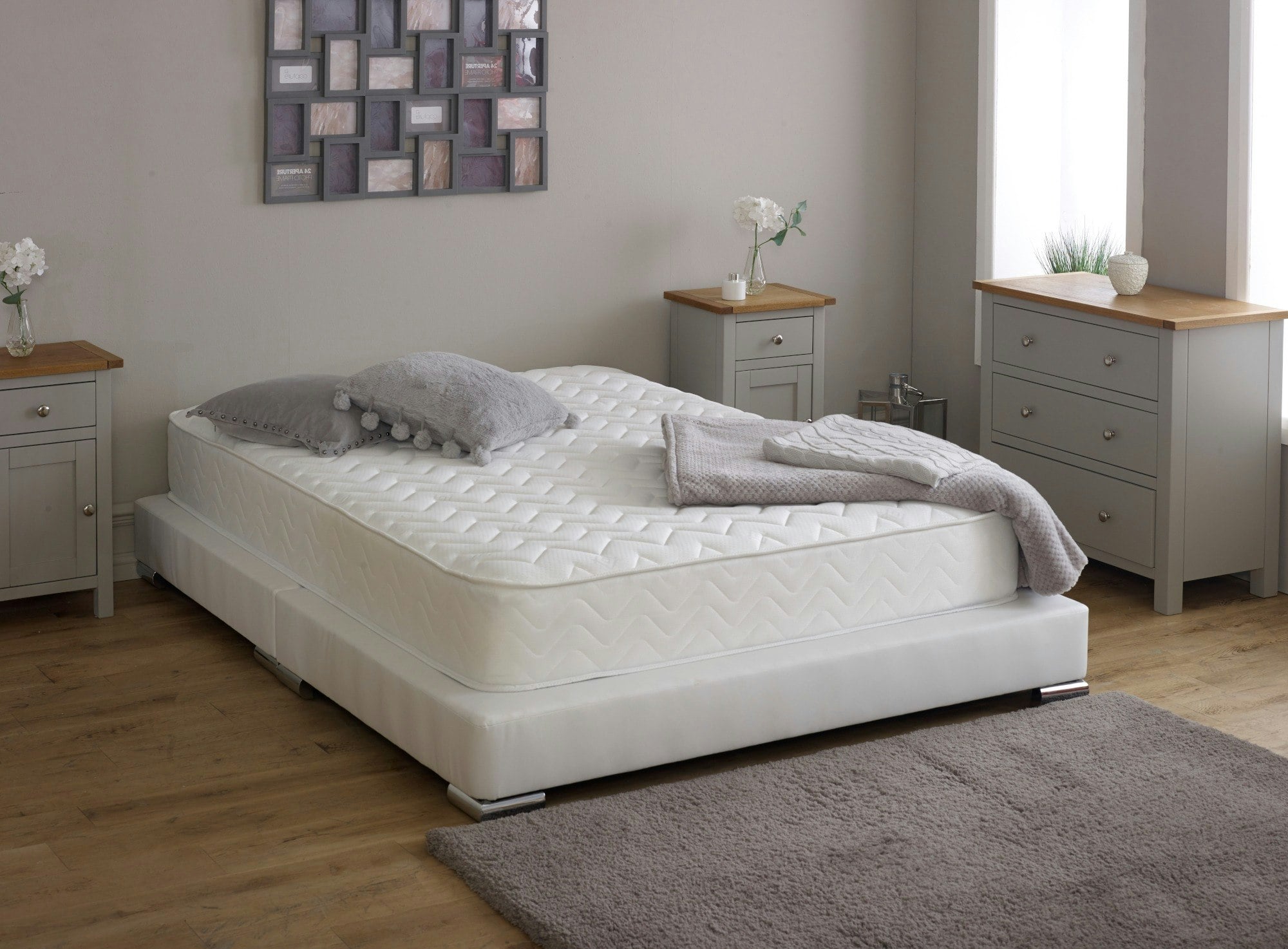 Rackhams White Essentials Zig Zag Hybrid Mattress - 7.5" Deep, Soft Firmness - 1 - 2Ft6 Small Single Mattress (75Cm X 190Cm)