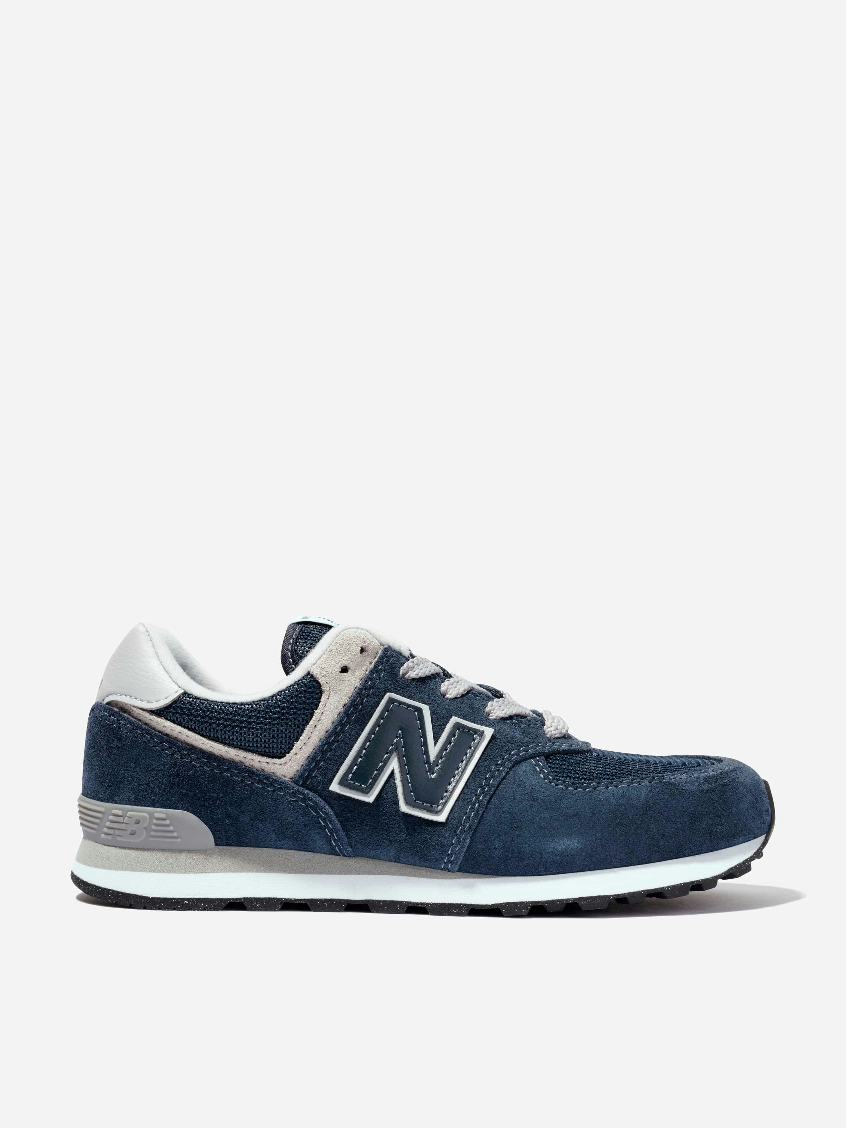 New Balance Blue Kids 574 Lace Up Logo Trainers In Navy - Eu 37.5 Us 5 Uk 4.5