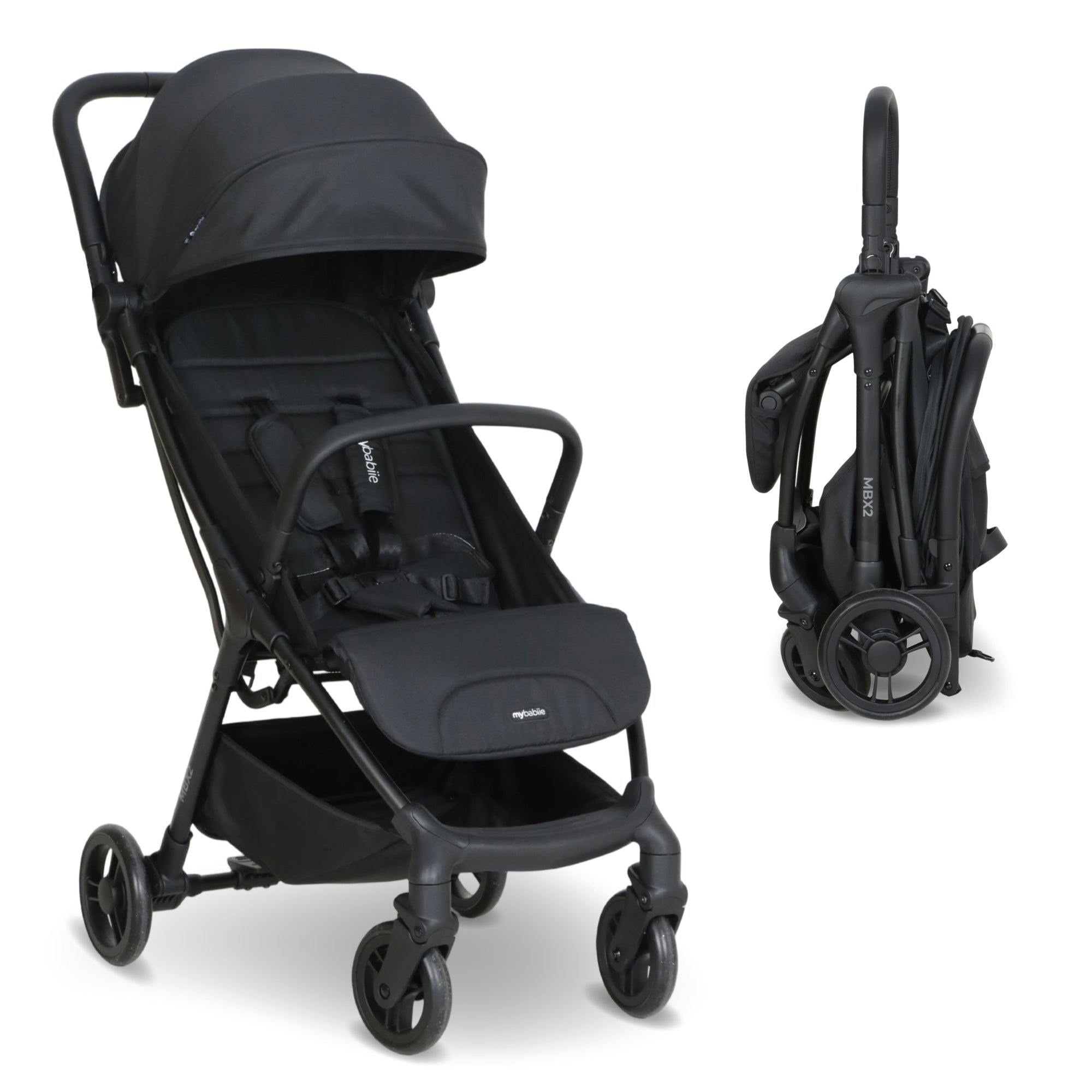 My Babiie Black Mbx2 Compact Stroller