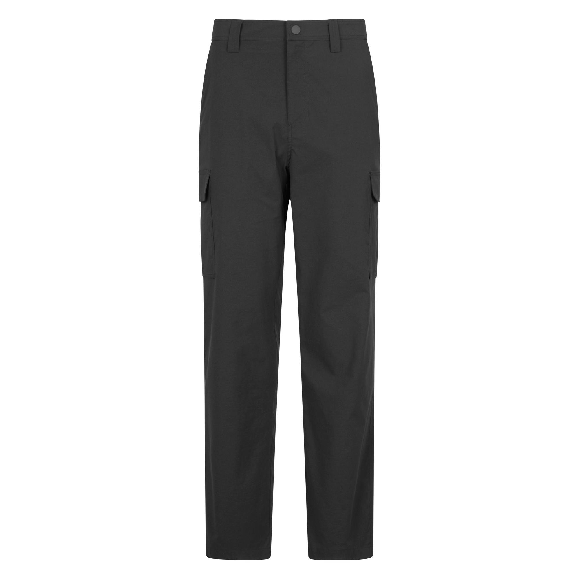 Mountain Warehouse Men's Black Delta Stretch Cargo Trousers - 38R - 95% Polyamide/5% Elastane