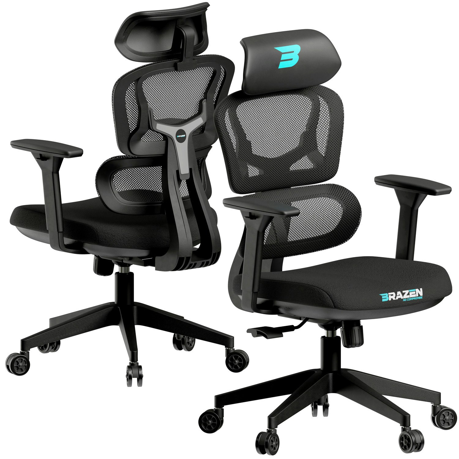 Brazen Blue Sultan Elite Esports Pc Gaming Chair - Mesh - Pc Gaming Chair