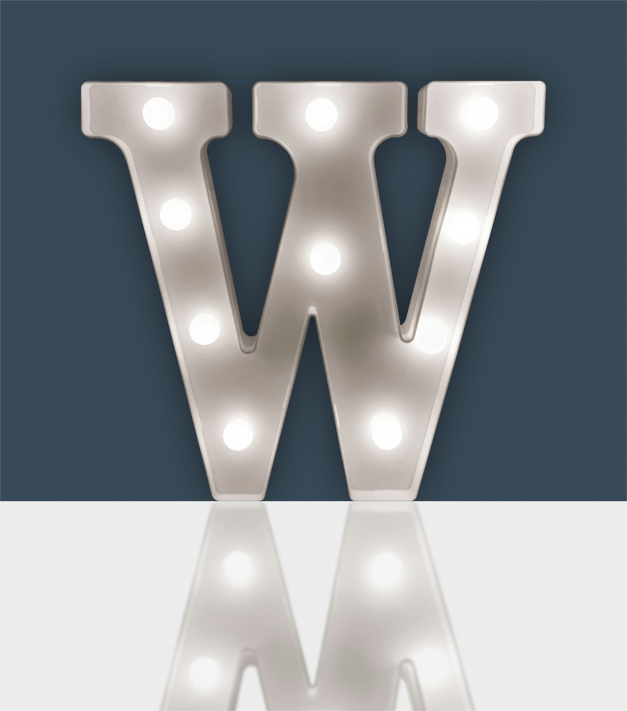 St Helens Light Battery Operated 3D Led Letter W