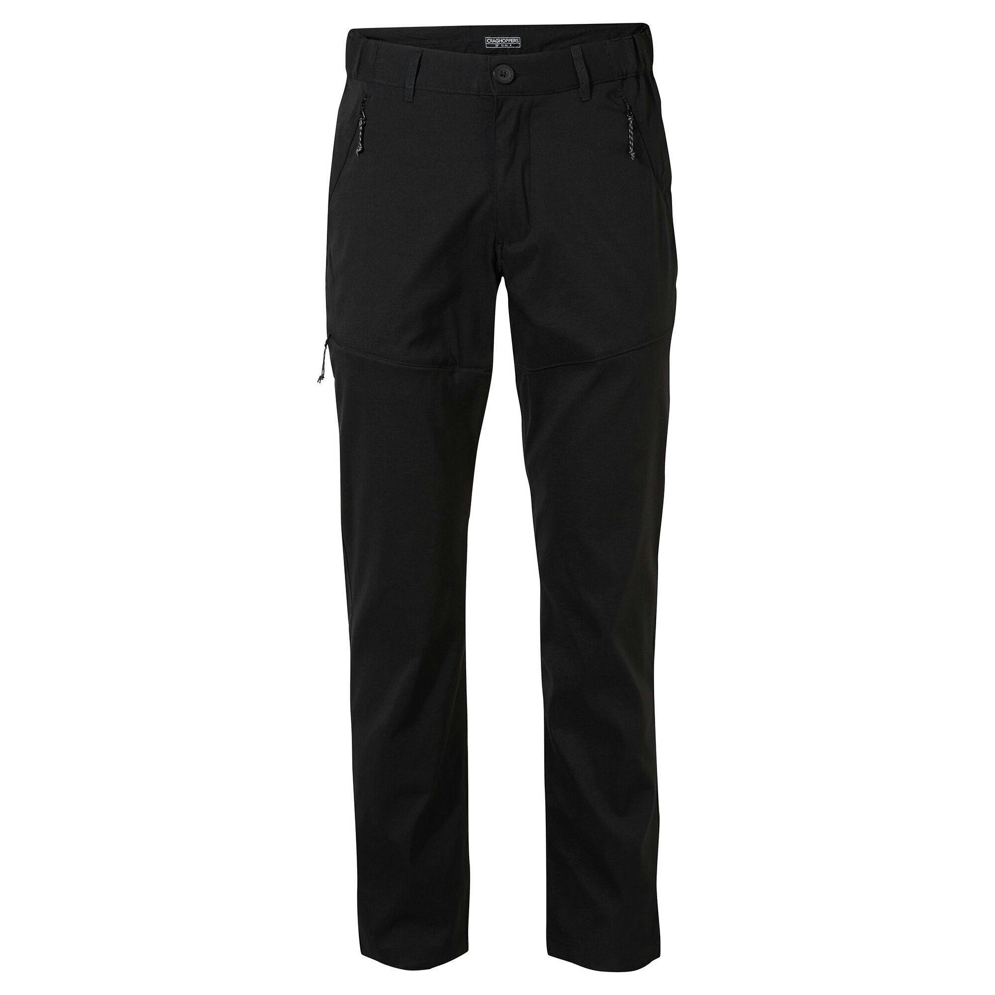 Craghoppers Men's Black Kiwi Pro Ii Trousers - 40S - 96% Polyamide/4% Elastane