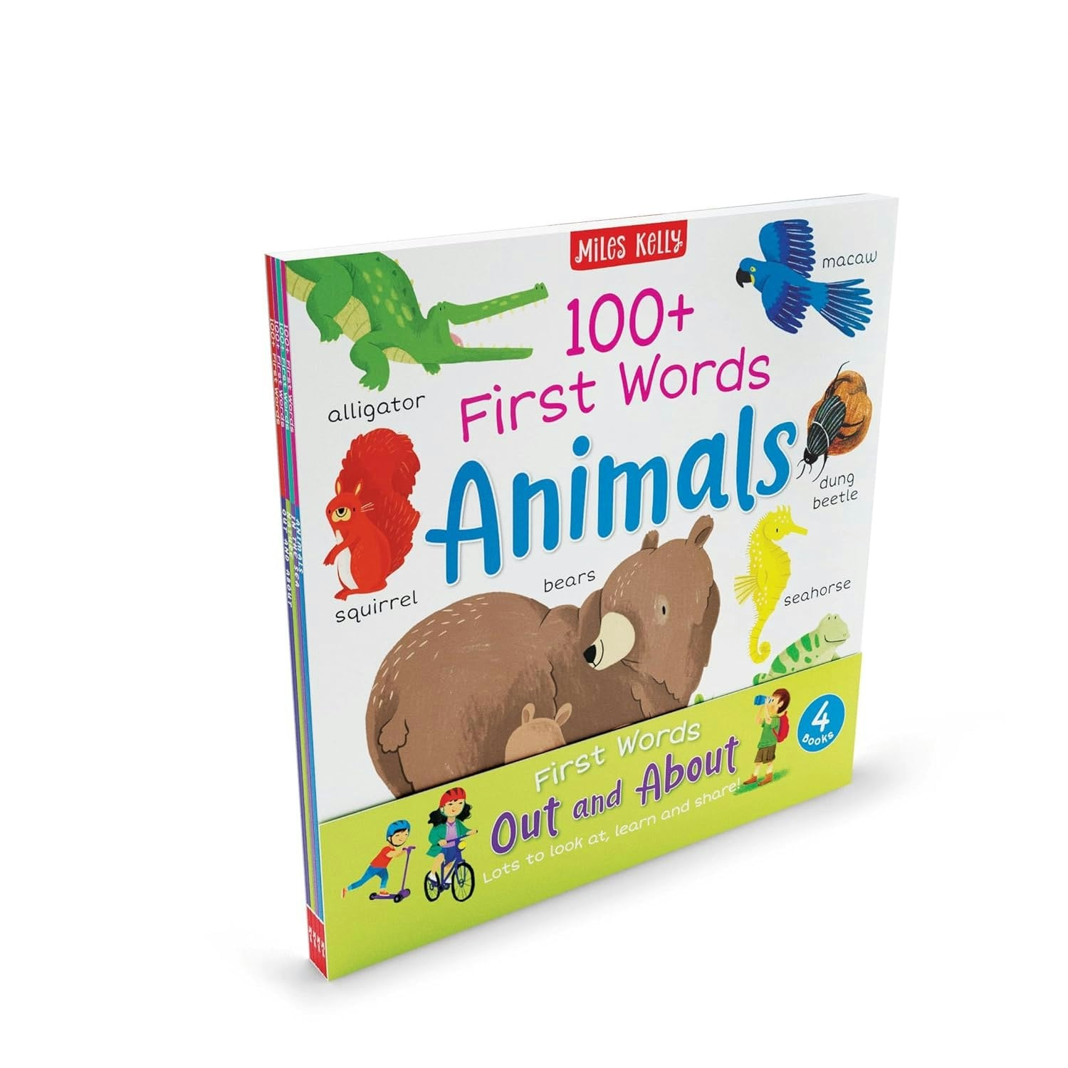 Miles Kelly First Words Out And About 4 Books Collection Set - Ages 3+