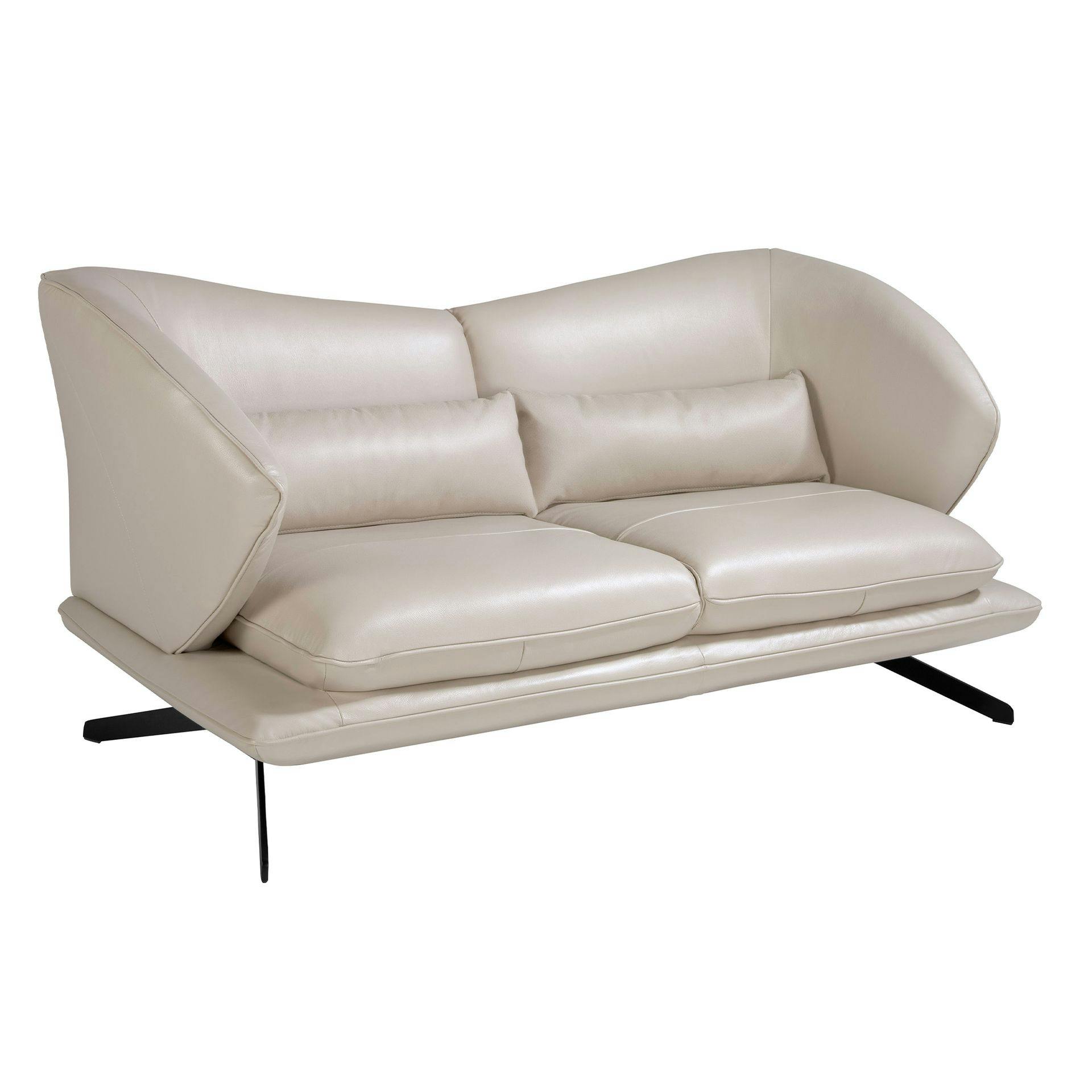 Angel Cerdá Grey Taupe Leather Sofa 6145/6146 - 2