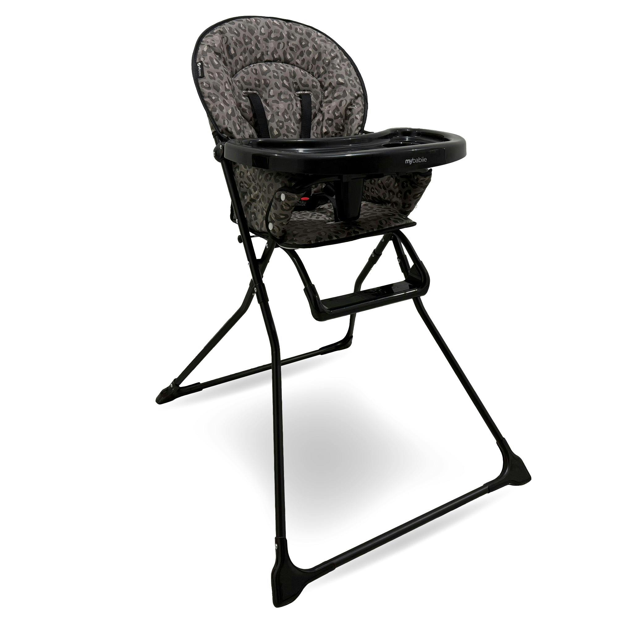My Babiie Black Mbhc1 Compact Highchair - Leopard