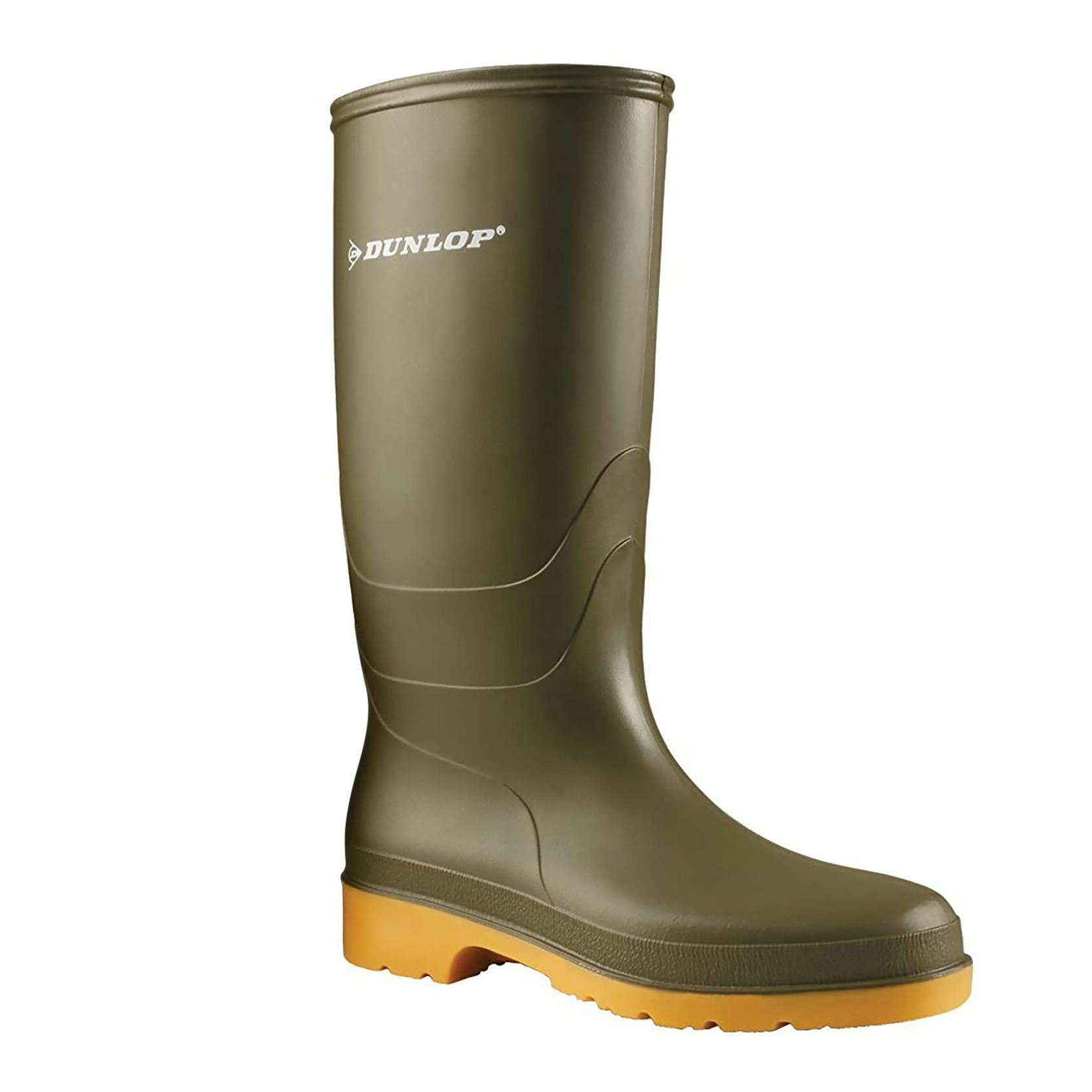Dunlop Green Junior Dull Wellington Boots - 8 Uk
