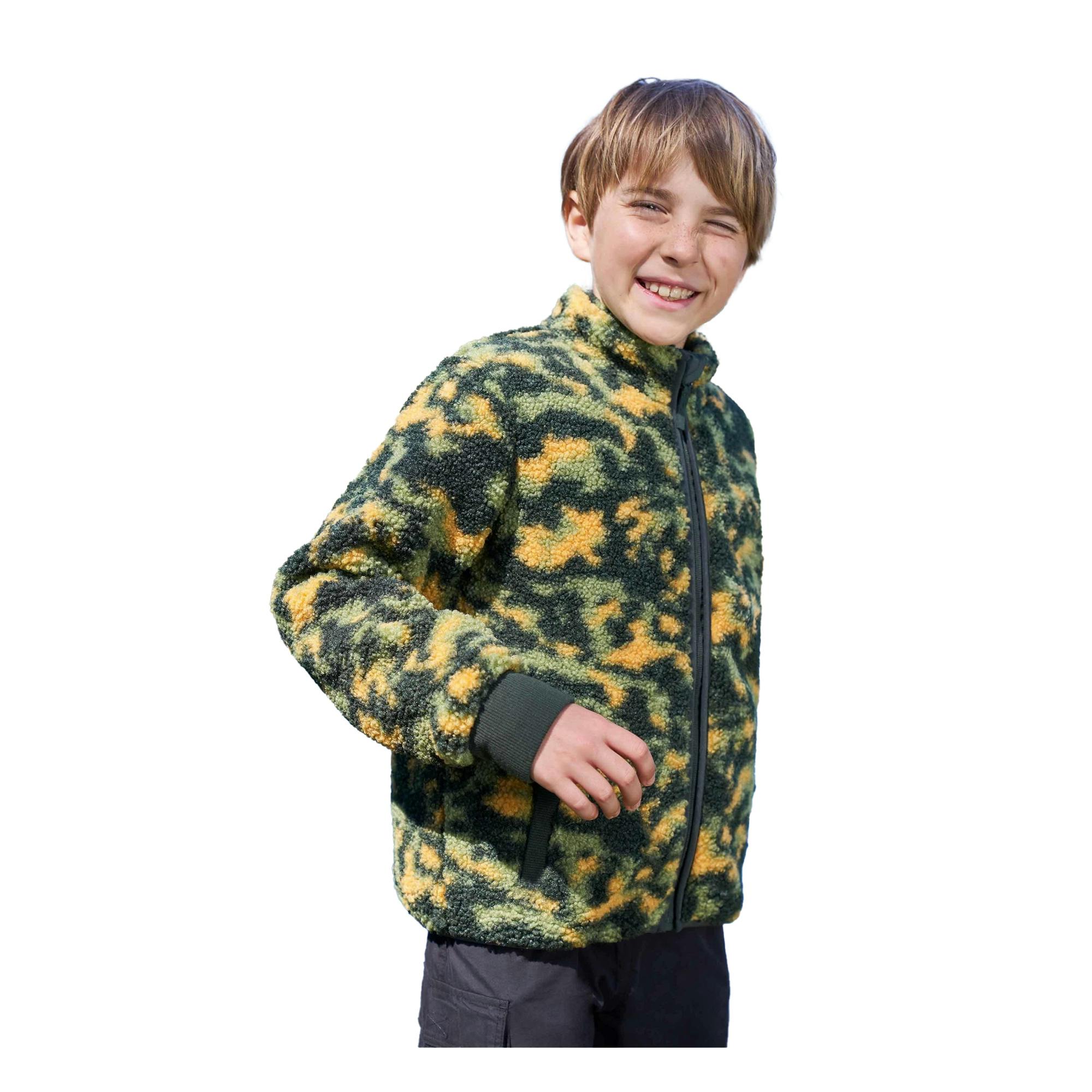 Mountain Warehouse Green Kids Wren Borg Fleece Jacket - 13 Years - 100% Polyester
