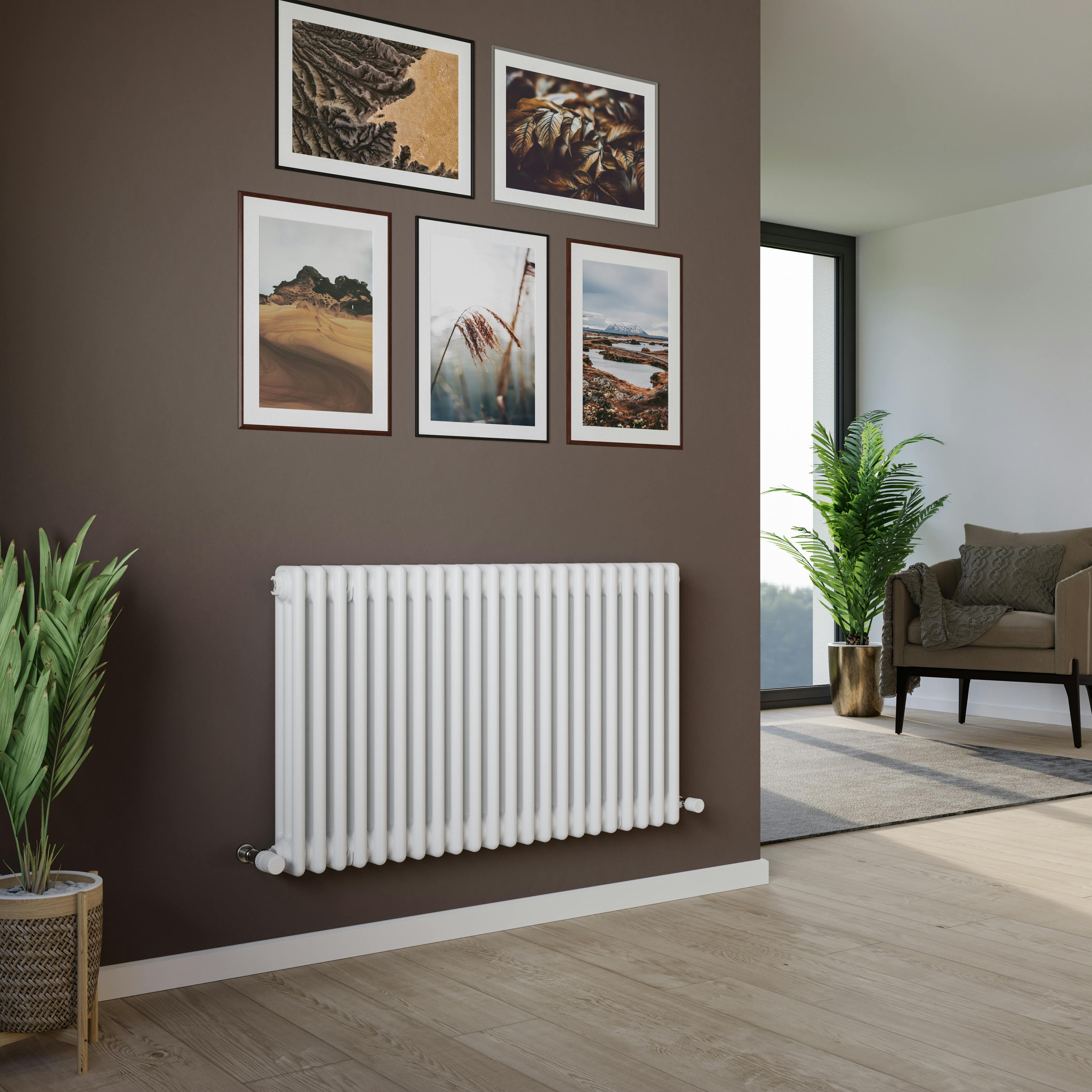 Agadon White Kylo 3 Column Traditional Radiator - 600 X 1010