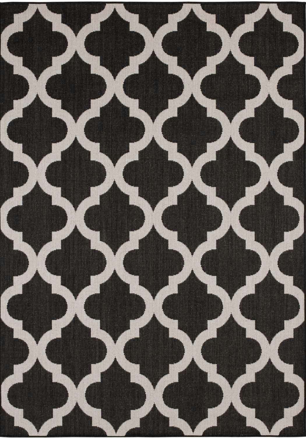 Rackhams Black Ecology Outdoor Rug | 400B - 120X170 Cm