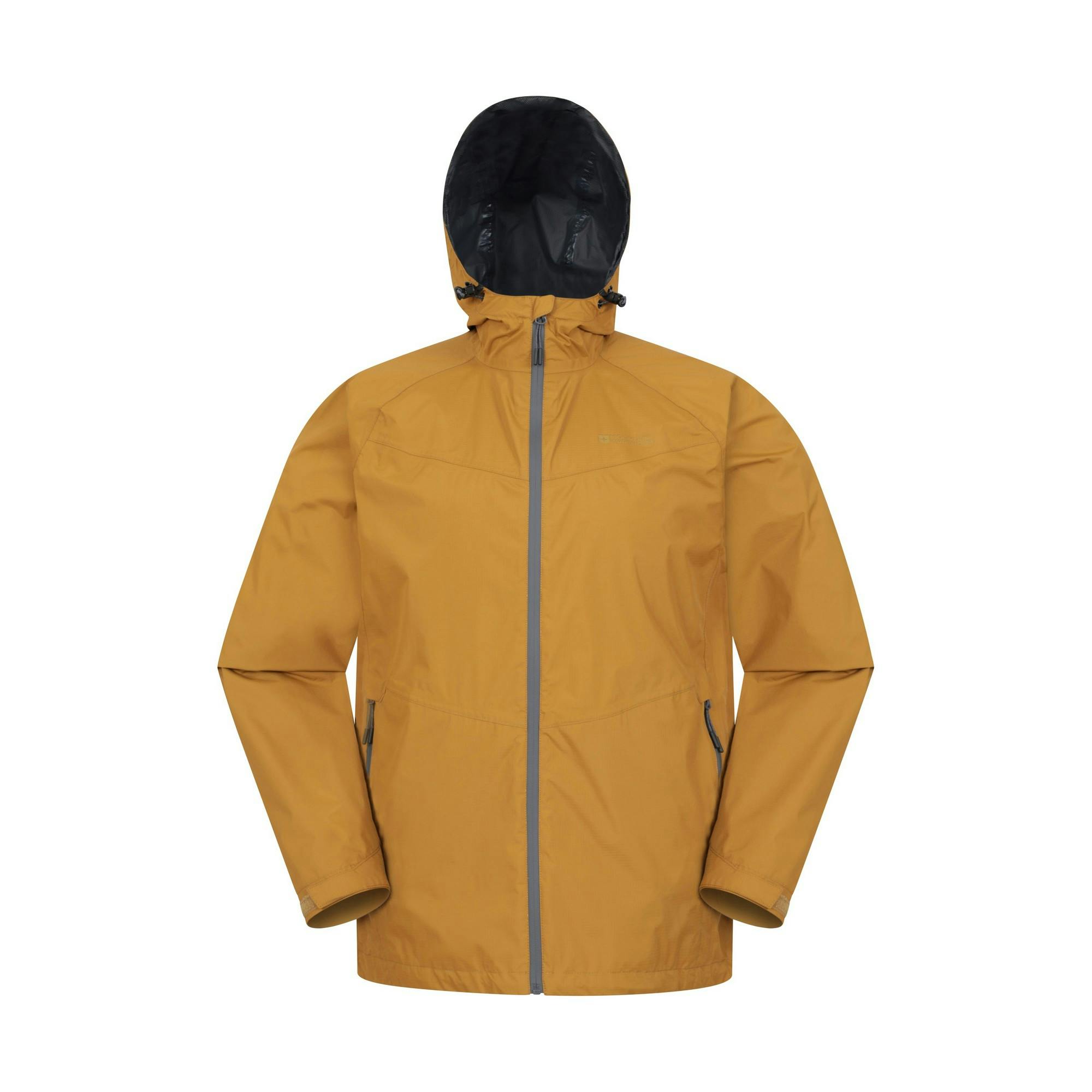 Mountain Warehouse Men's Summit Extreme Waterproof 2.5 Layer Jacket - Mustard - 4XL - Mustard - 100% Polyamide