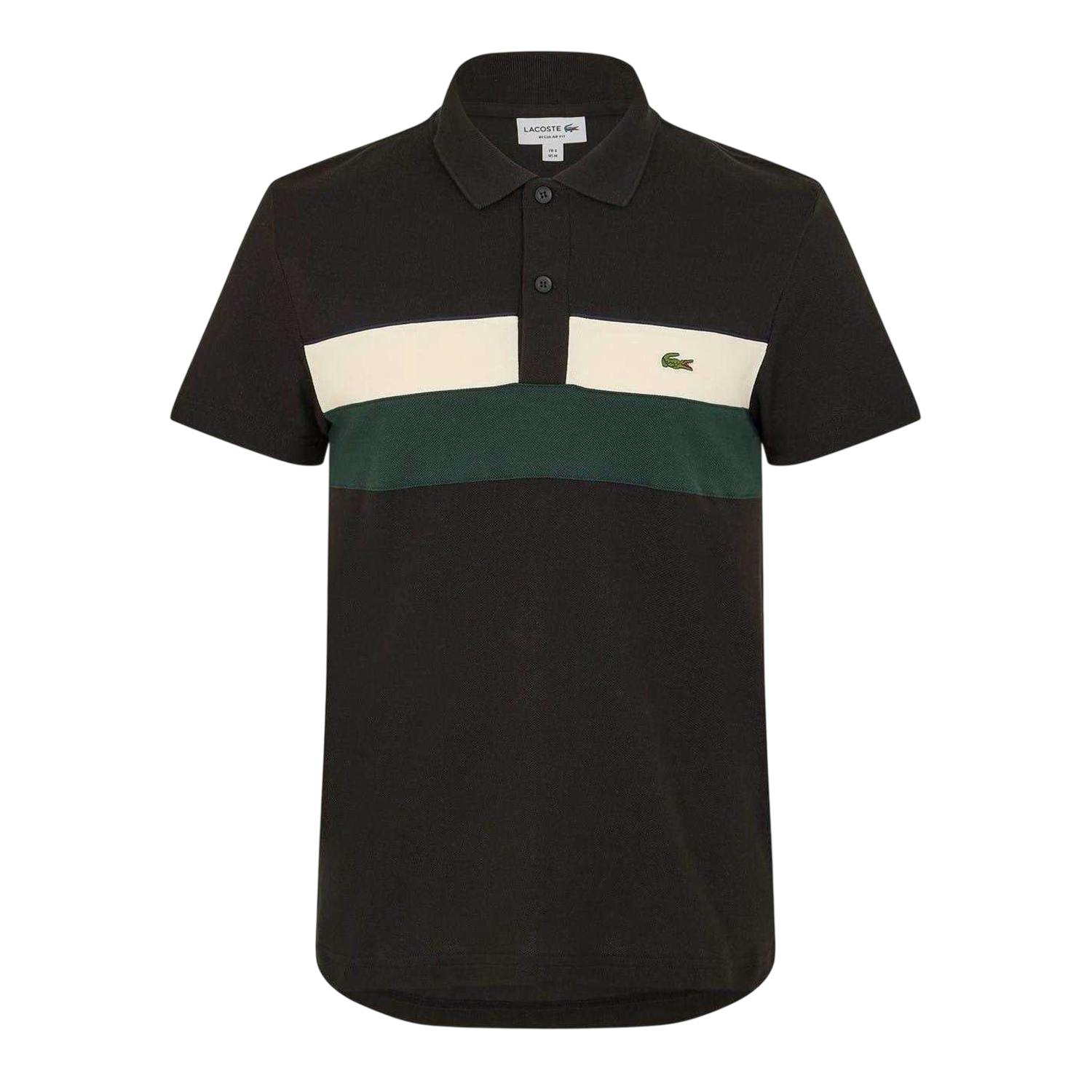Lacoste Men's Black Colour Block Polo Shirt - M - 100% Mixed