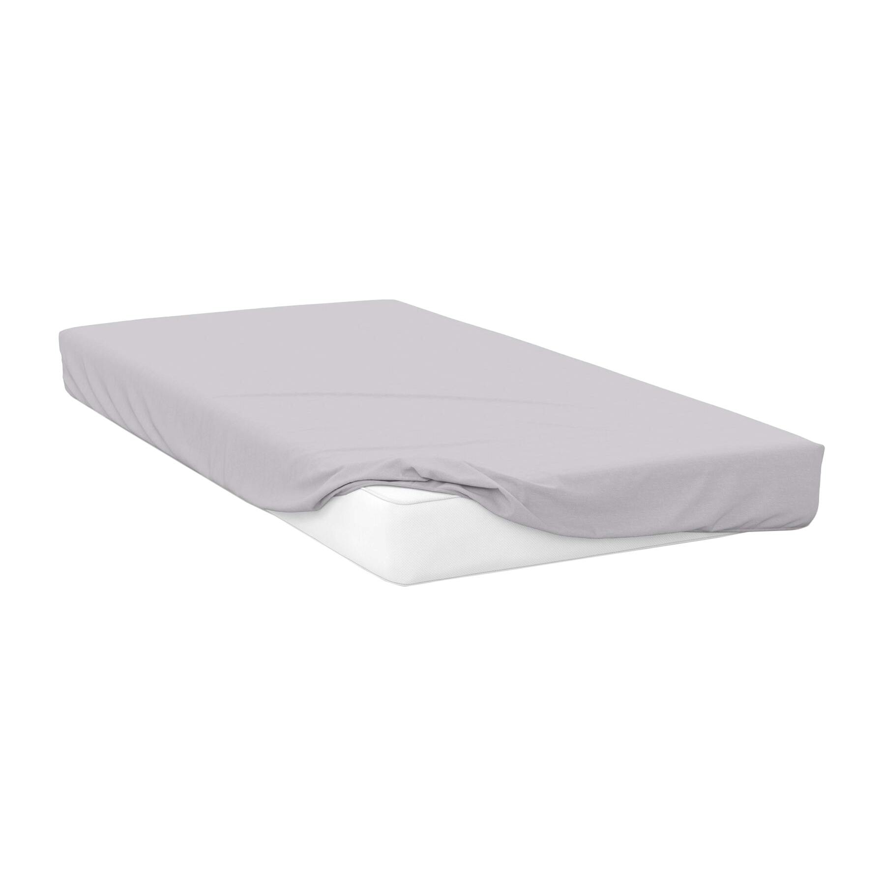 Belledorm Grey Polycotton Extra Deep Fitted Sheet - Cloud - Cloud - Superking - 50% Cotton/50% Polyester
