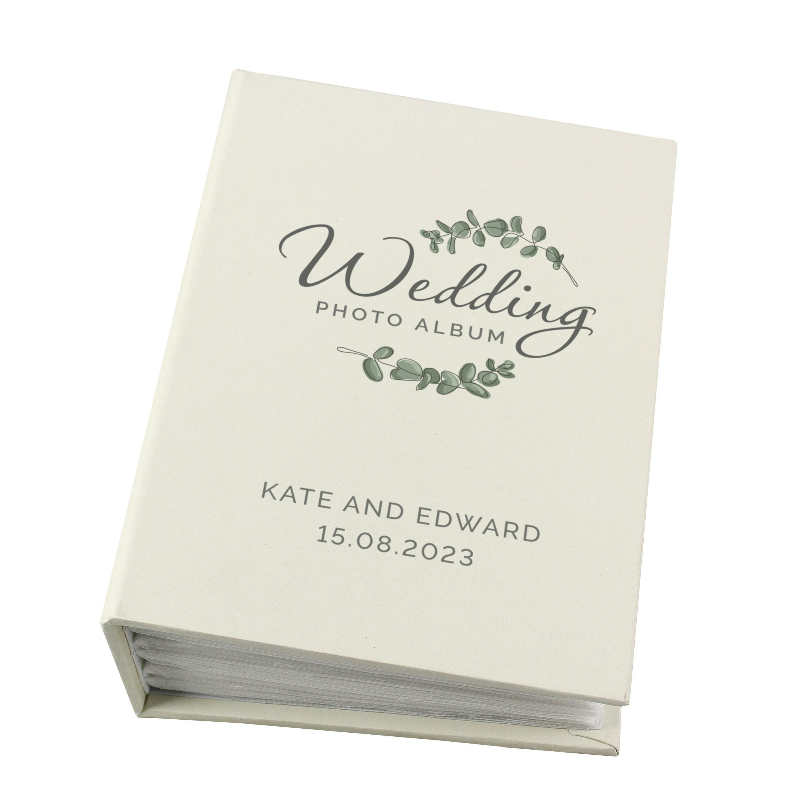Personalised Memento Company Personalised Wedding 6X4 Photo Album Size 6