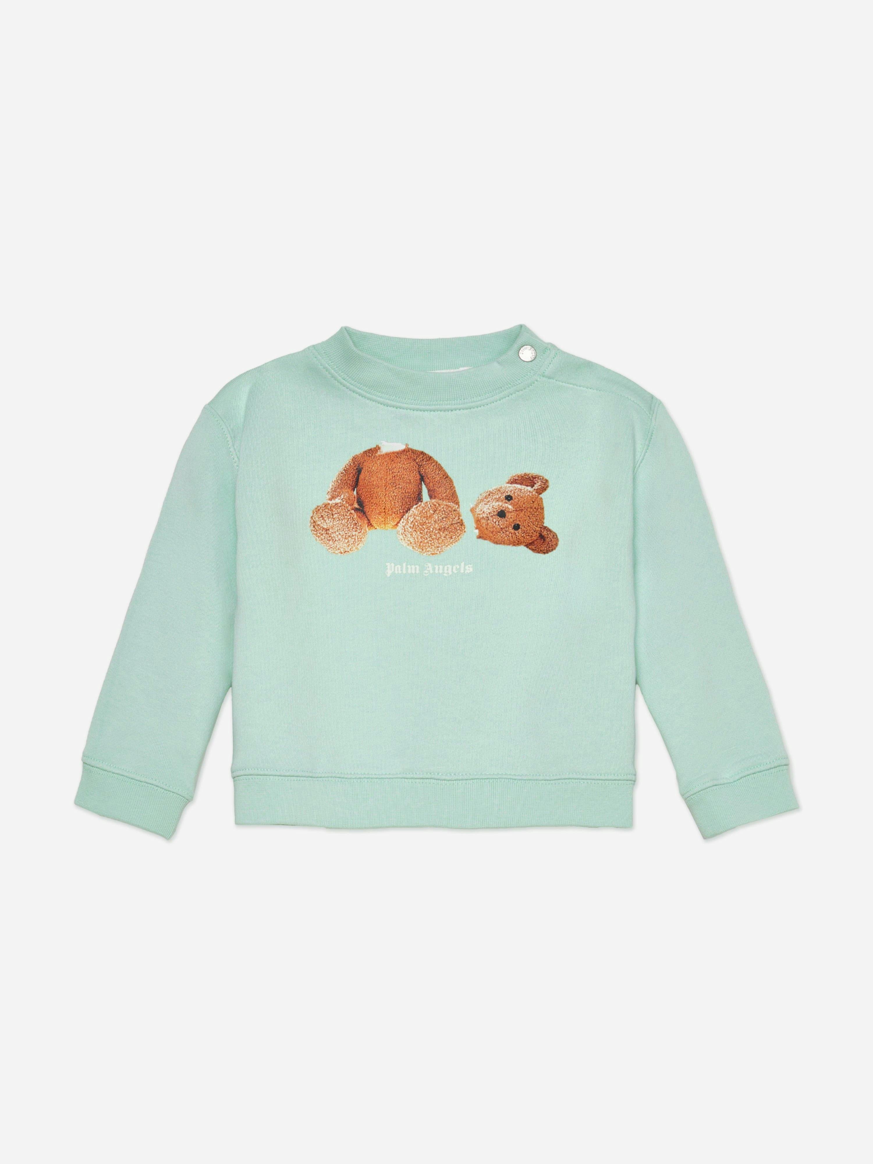Palm Angels Men's Green Baby Boys Bear Sweatshirt In - 24 Months