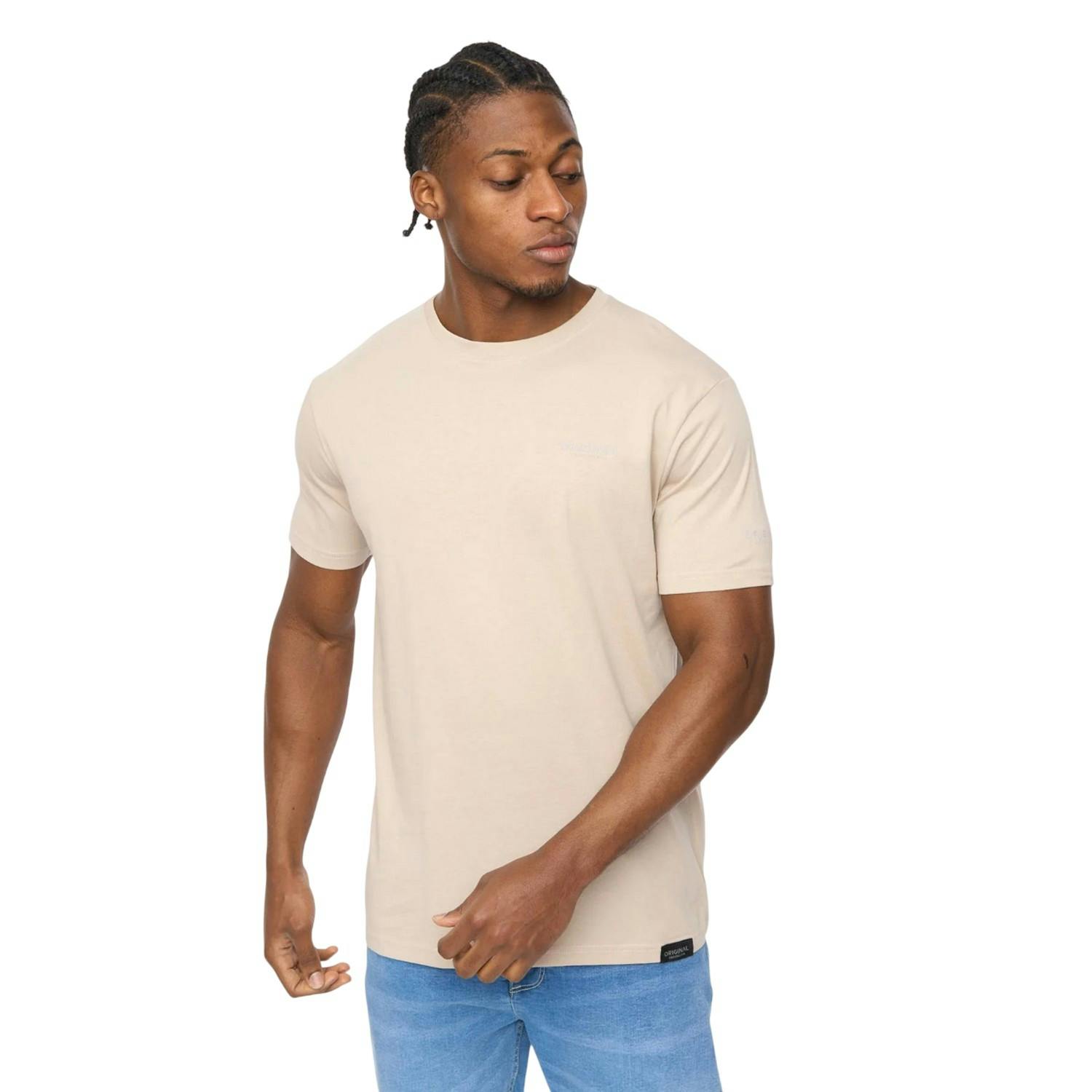 Crosshatch Men's Light Allmoore T-Shirt - Stone - Xl - Stone - 100% Cotton