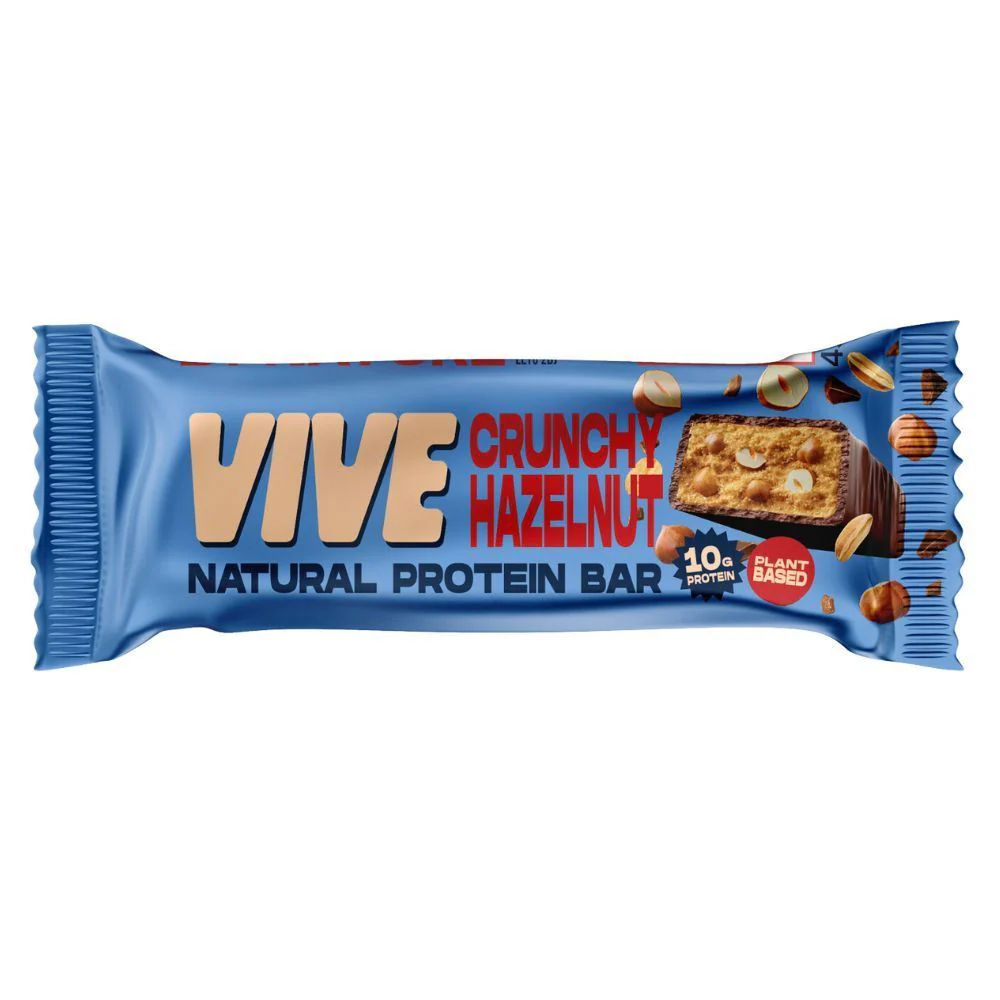 Vive Dark Crunchy Hazelnut Natural Protein Bar 50G