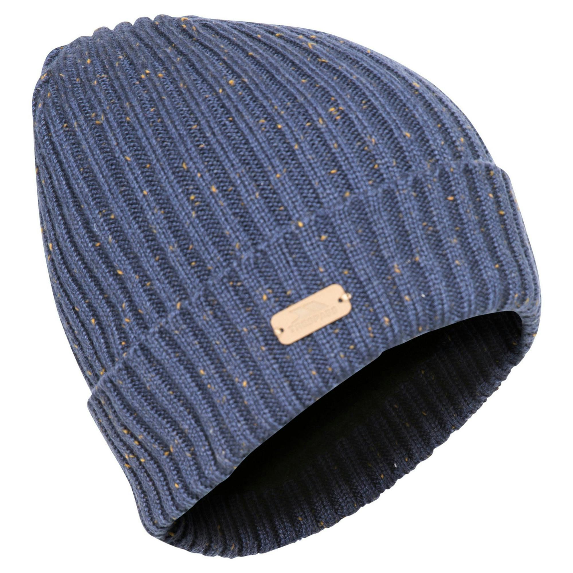Trespass Men's Mateo Slouch Hat - Navy Fleck - Navy Fleck - One Size - 50% Acrylic/50% Polyamide