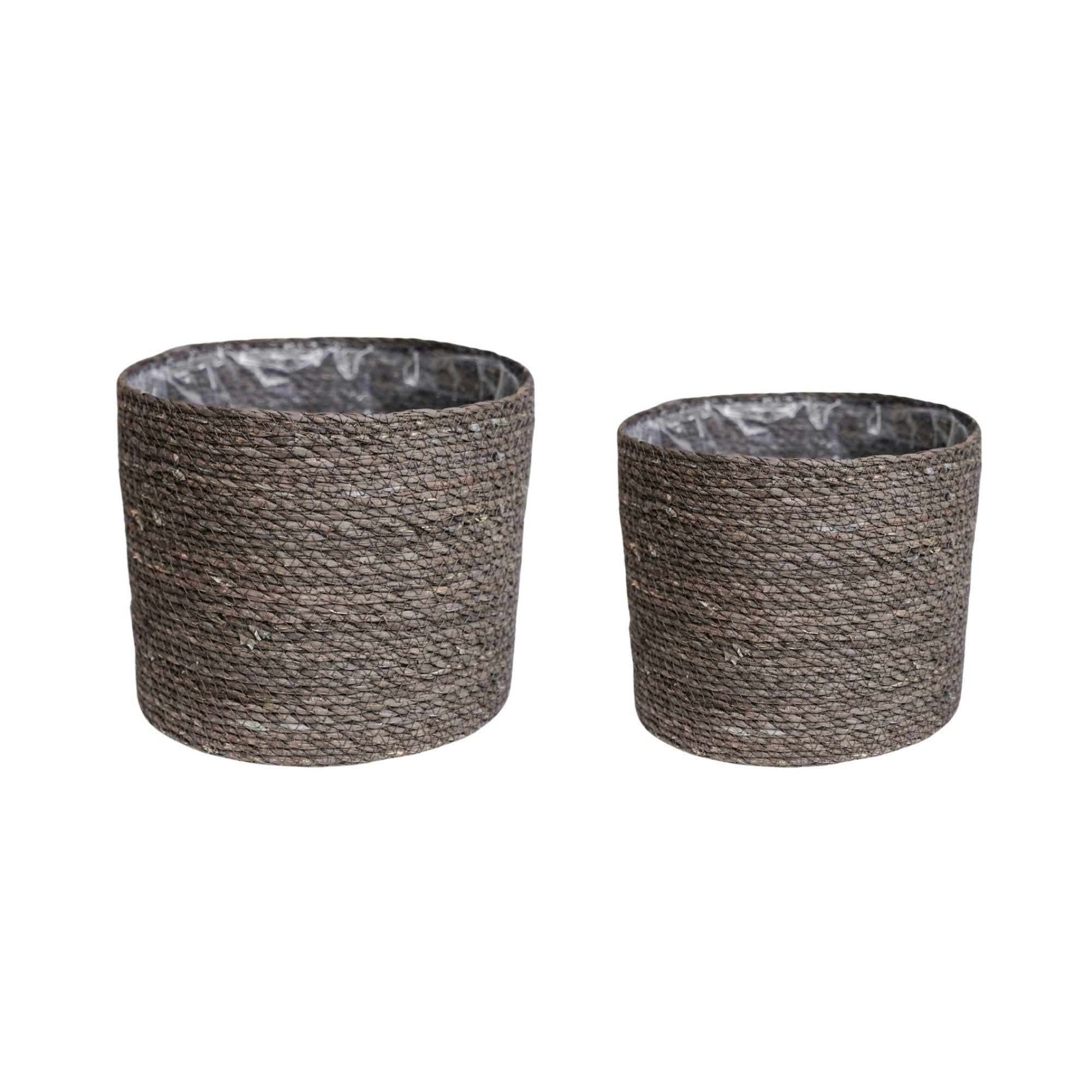 Rackhams Grey Theo Rim Basket Set Of 2