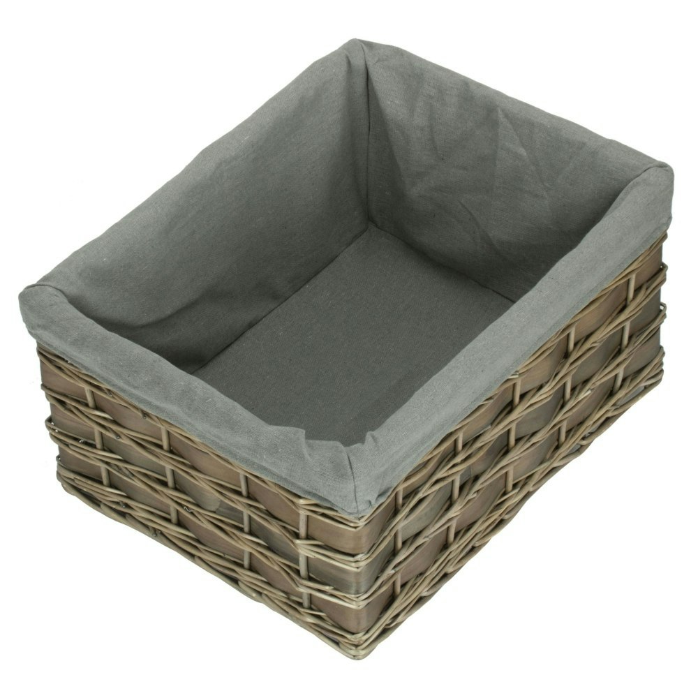 Red Hamper Red/Grey Hamper Scandi Storage Basket With Lining - Extra Large