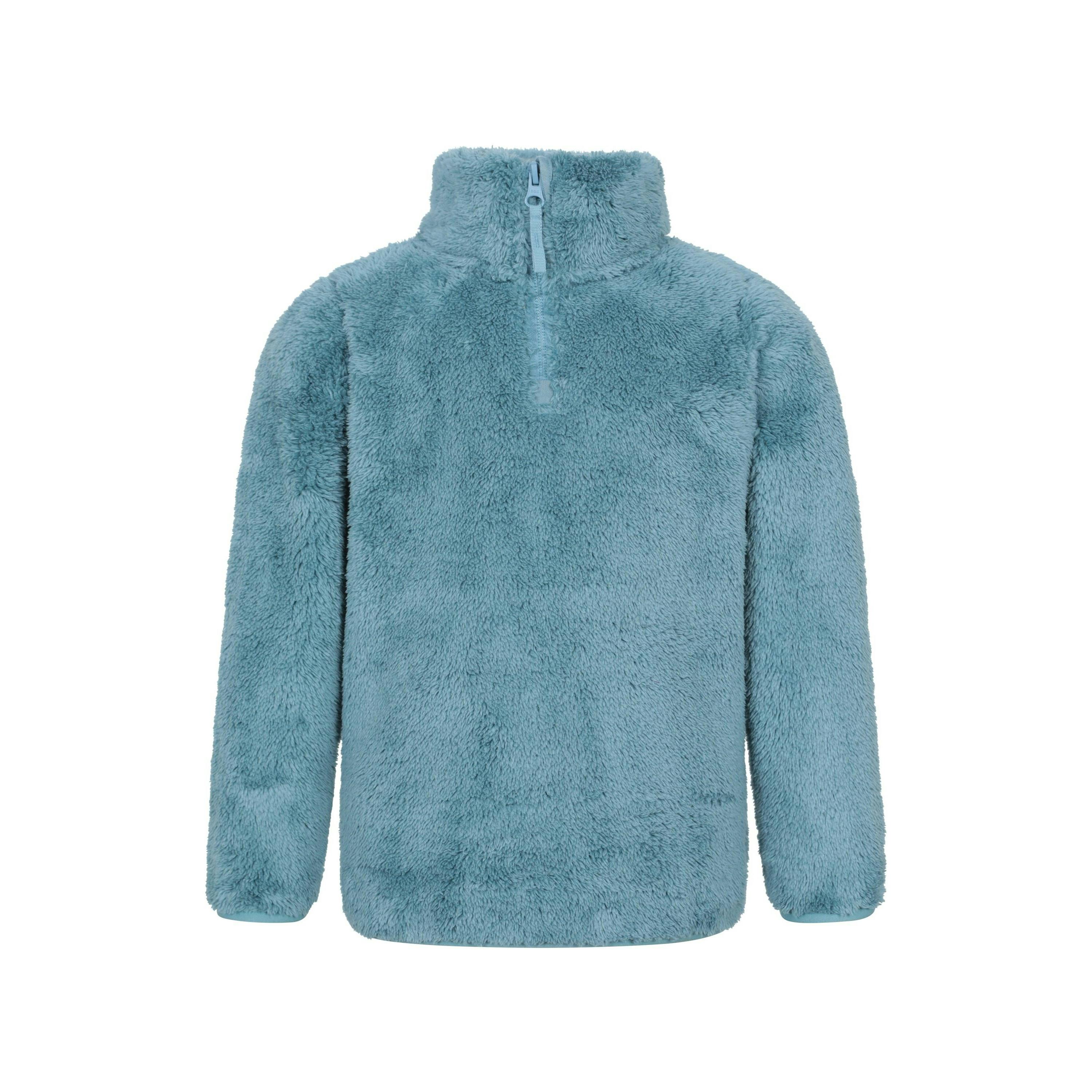 Mountain Warehouse Kids Teddy Half Zip Fleece Top - Teal - 3-4 Years - Teal - 100% Polyester