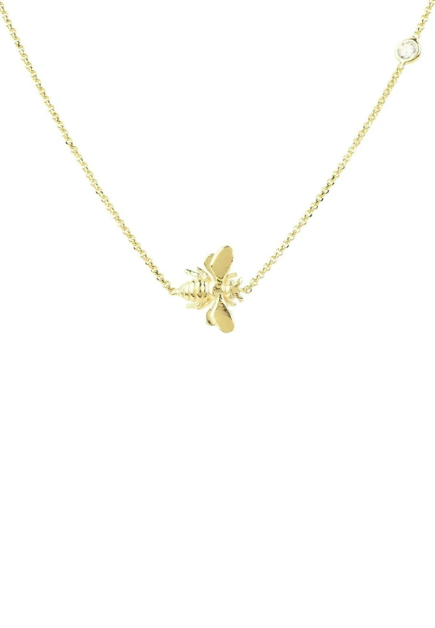 Latelita Gold Queen Bee Necklace