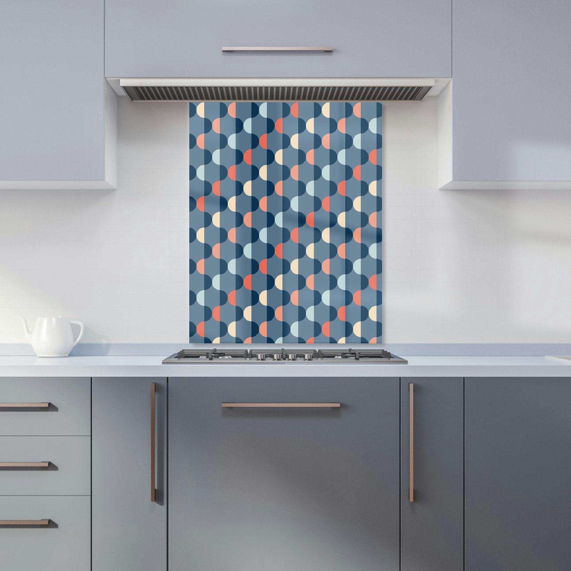 Rackhams - Designer Geometric Pattern Kitchen Splashback - W600mm X H750mm