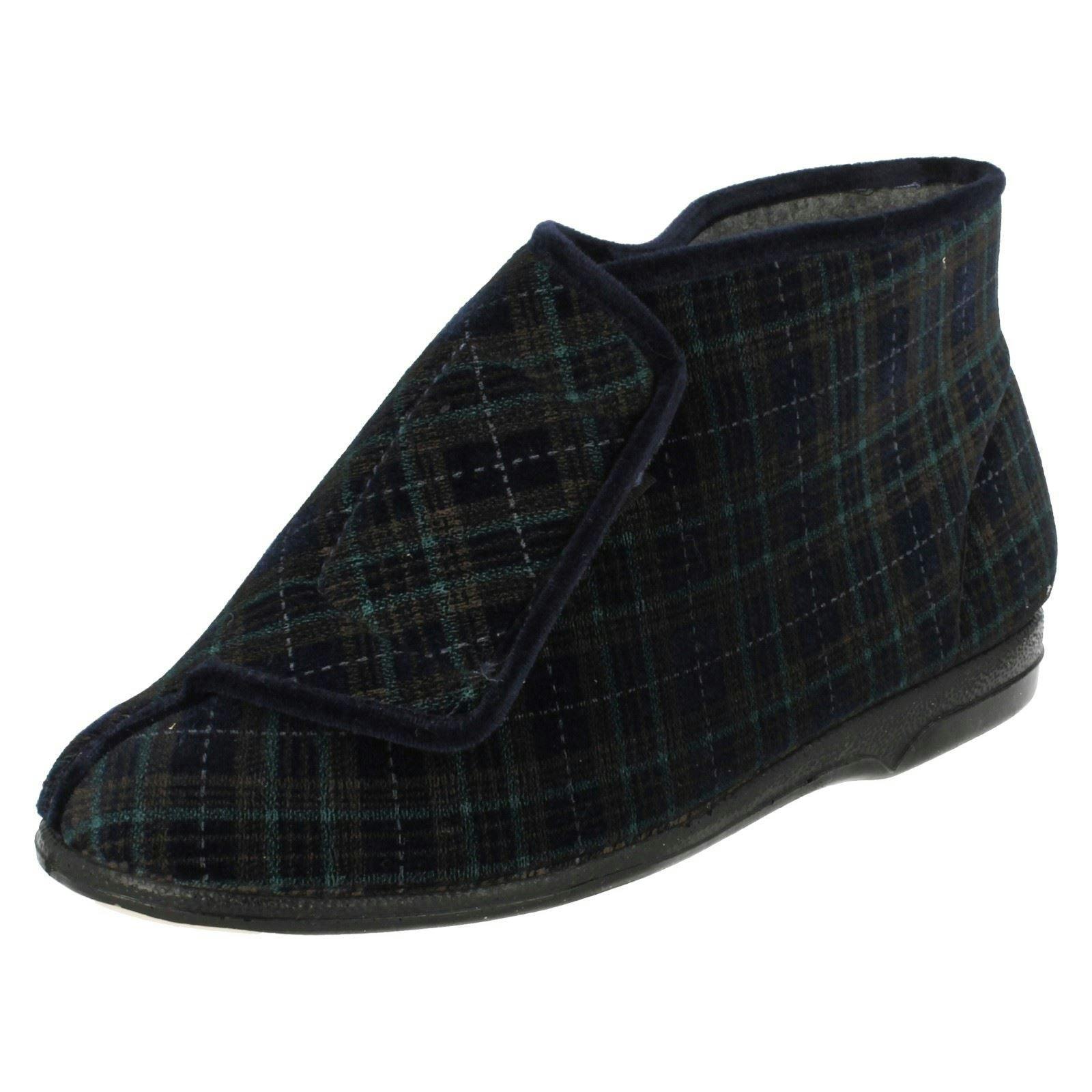 Balmoral Men's Slip On Slipper Boots Thomas - Navy - Uk 9