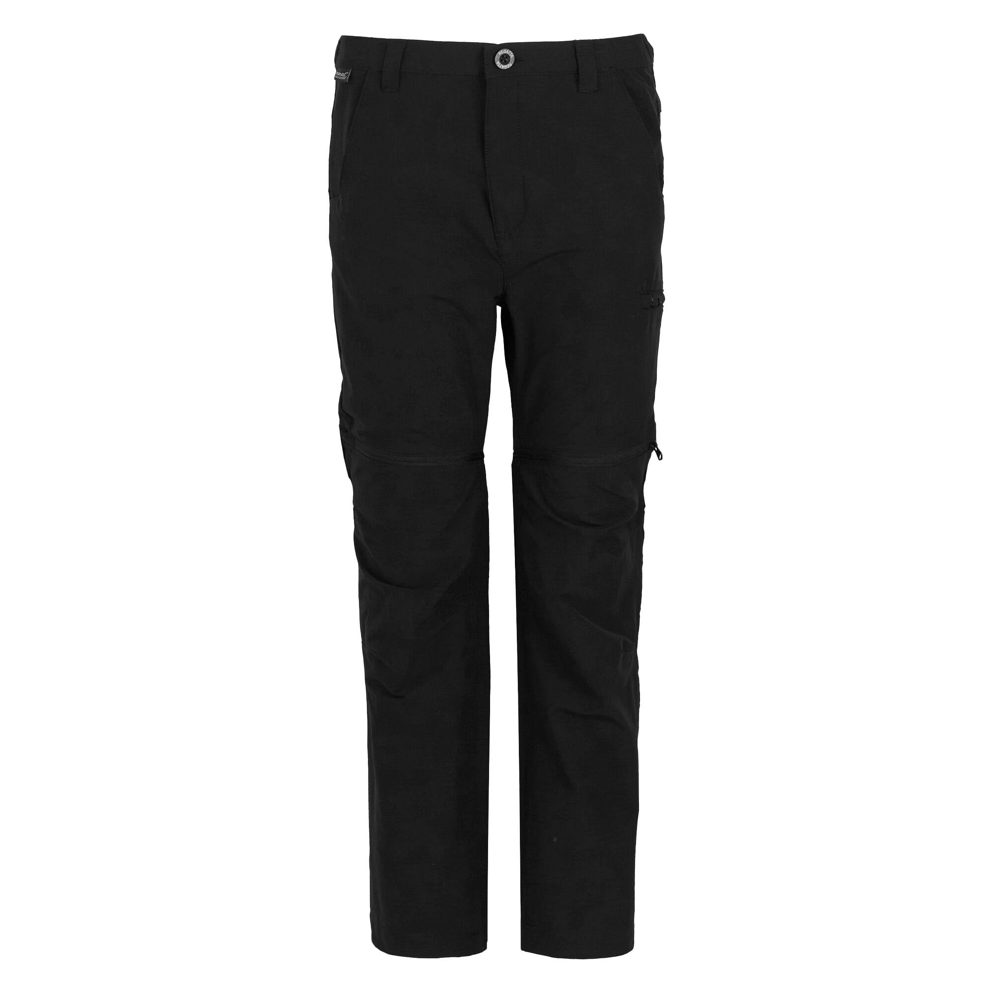 Regatta (14 Years, Black) Childrens/Kids Highton Stretch Zip-Off Walking Trousers - Image 2
