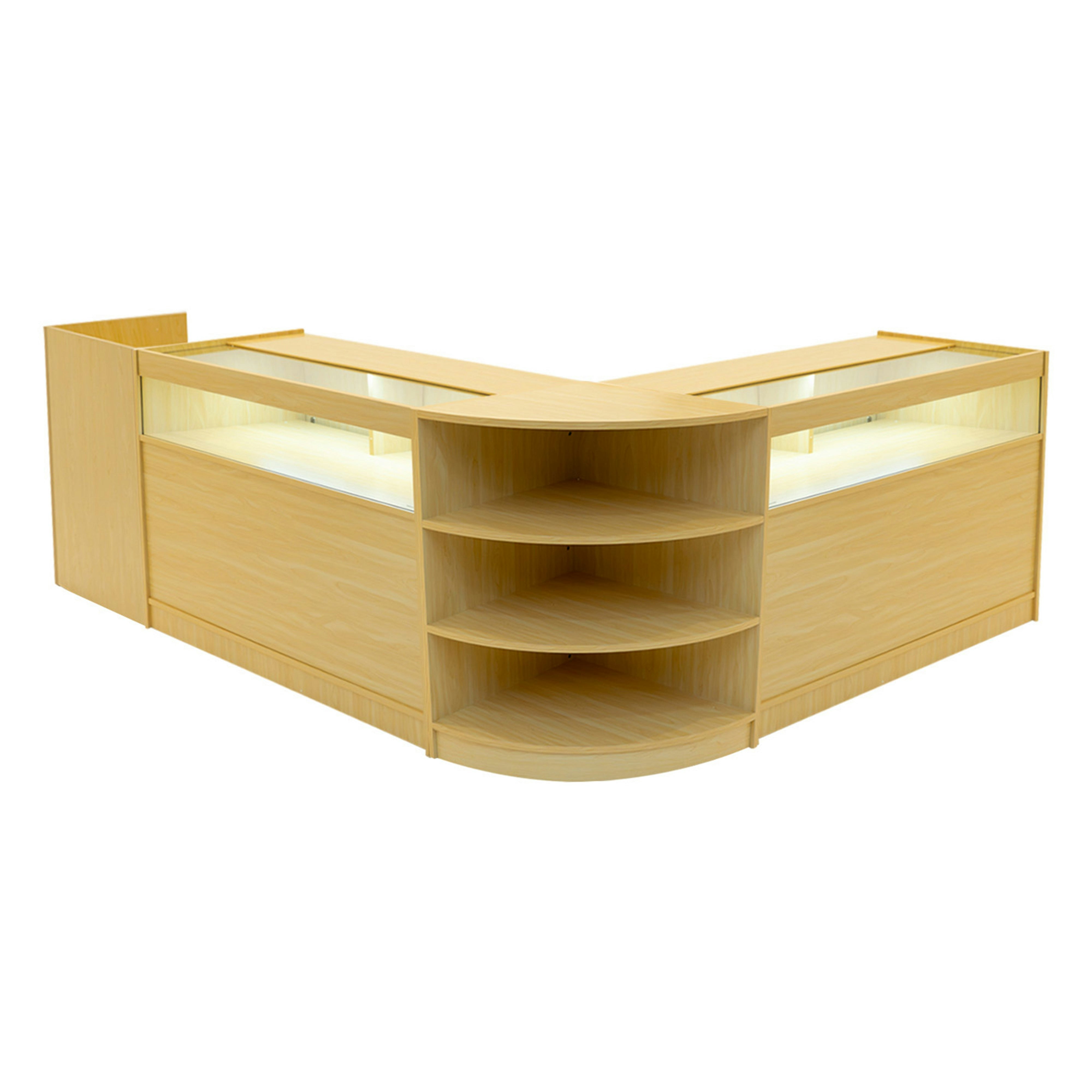 Monstershop White Sagittarius Led Shop Counter Set Lm60, Tb60 & 2 X B1200 - Maple