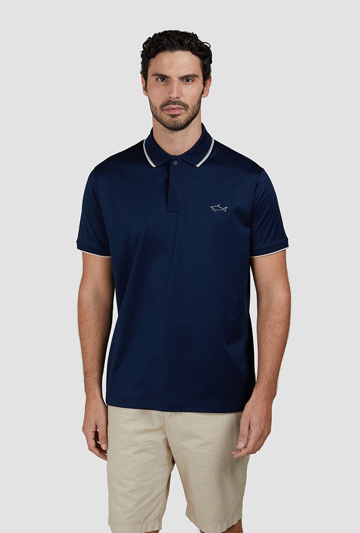Paul & Shark Double Mercerised Jersey Cotton Polo Shirt - Xl