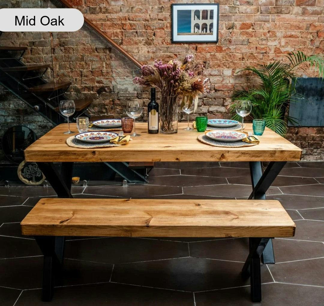 Rackhams Grain Chunky And Sturdy Dining Table - 150 - 90