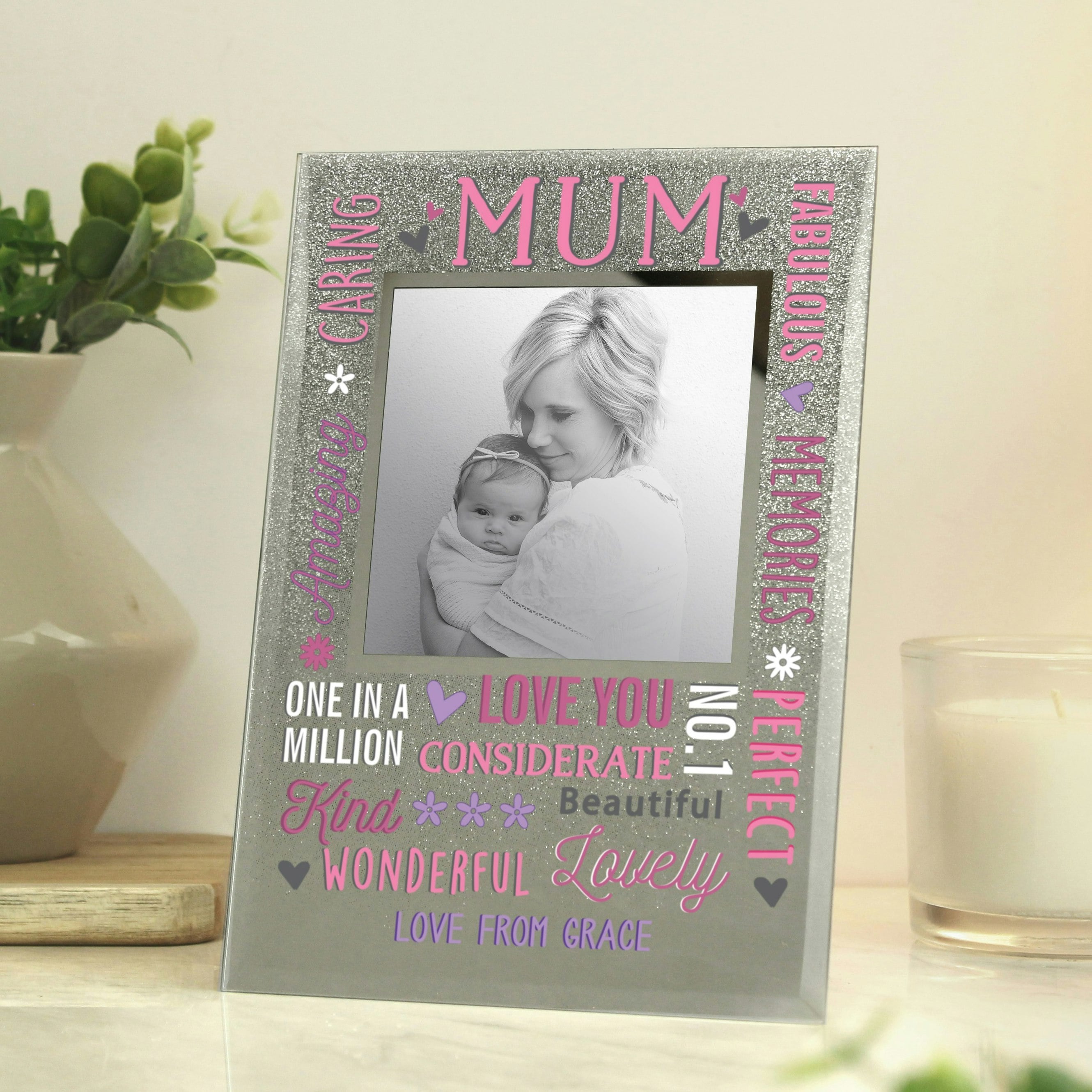 Personalised Memento Company Personalised Mum Glitter Frame