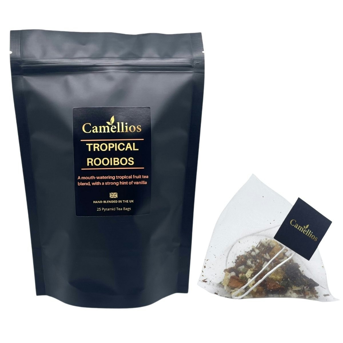 Camellios Orange Tropical Rooibos Fruit Tea - 1 Pack (25 Tea Bags)