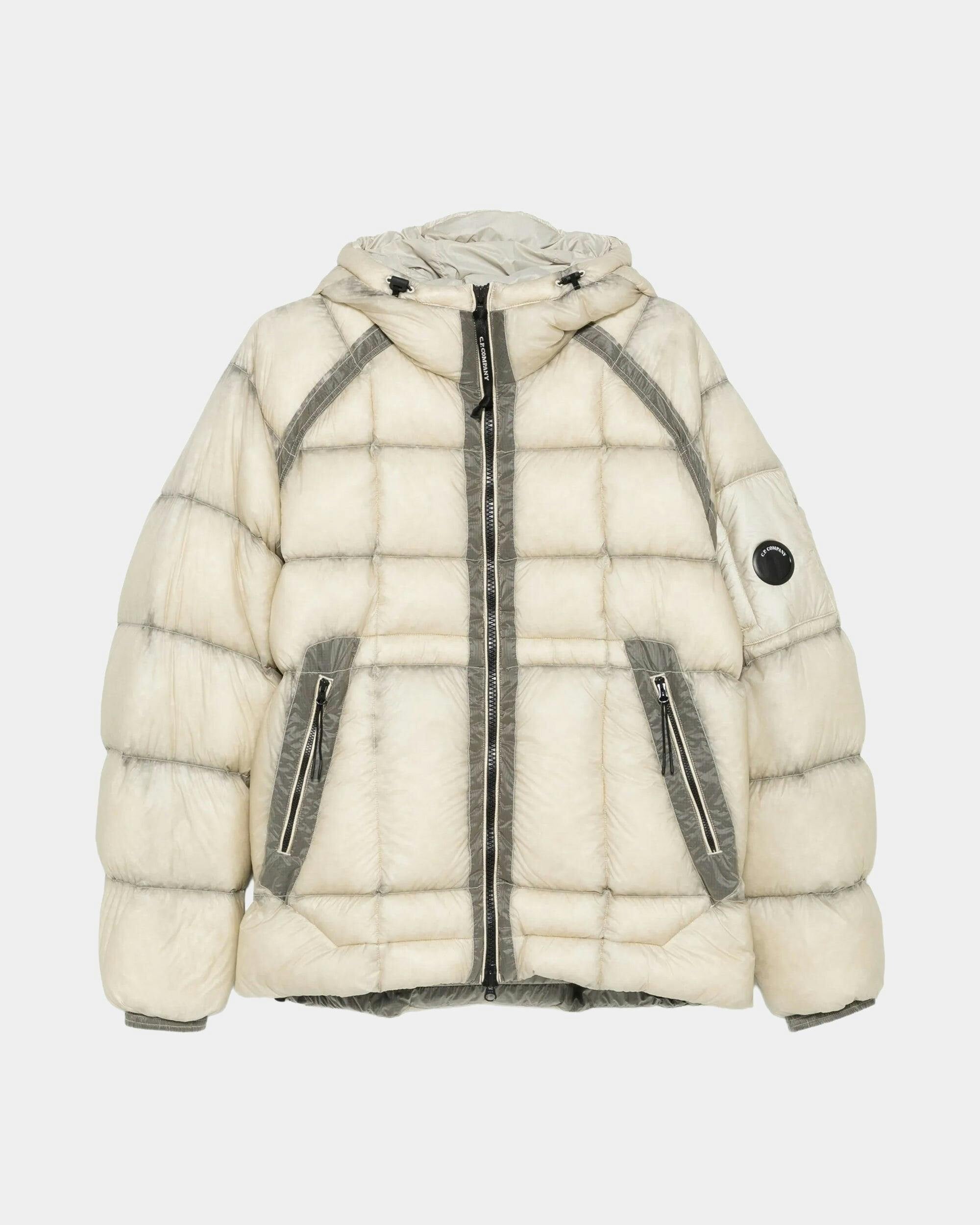 C.p. Company , Down Jackets, Male, Gray, M, Shell Hooded Down Jacket - Image 3
