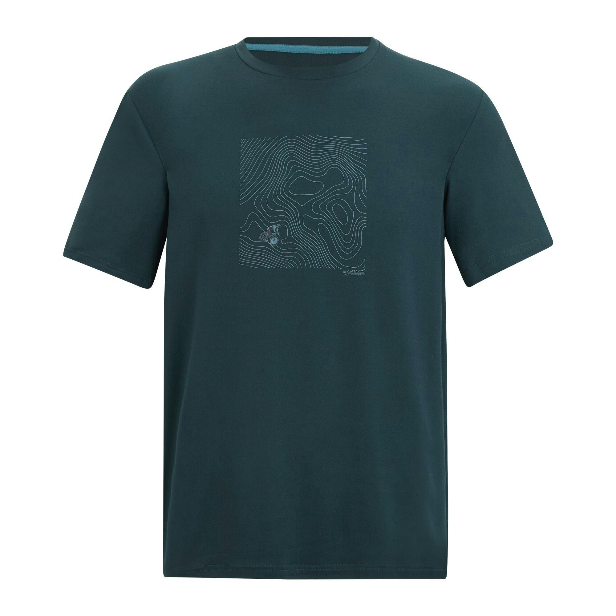 Regatta Men's Fingal Sunset Stretch T-Shirt - Night Sky - Xxl - Night Sky - 62% Polyester/30% Recycled Polyester/8% Elastane