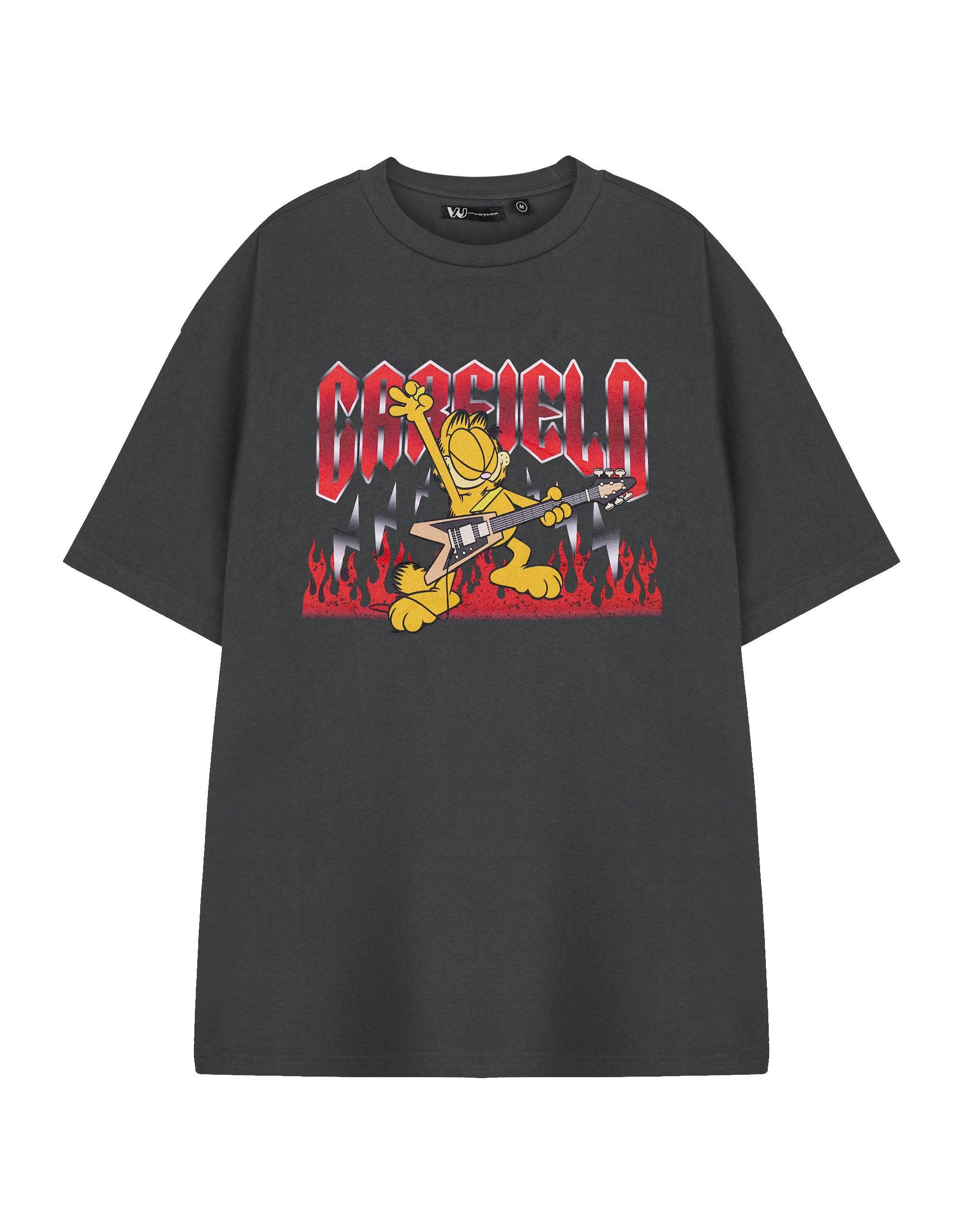 Vanilla Underground Unisex Grey Garfield Guitar Short Sleeved T-Shirt - XX-Large