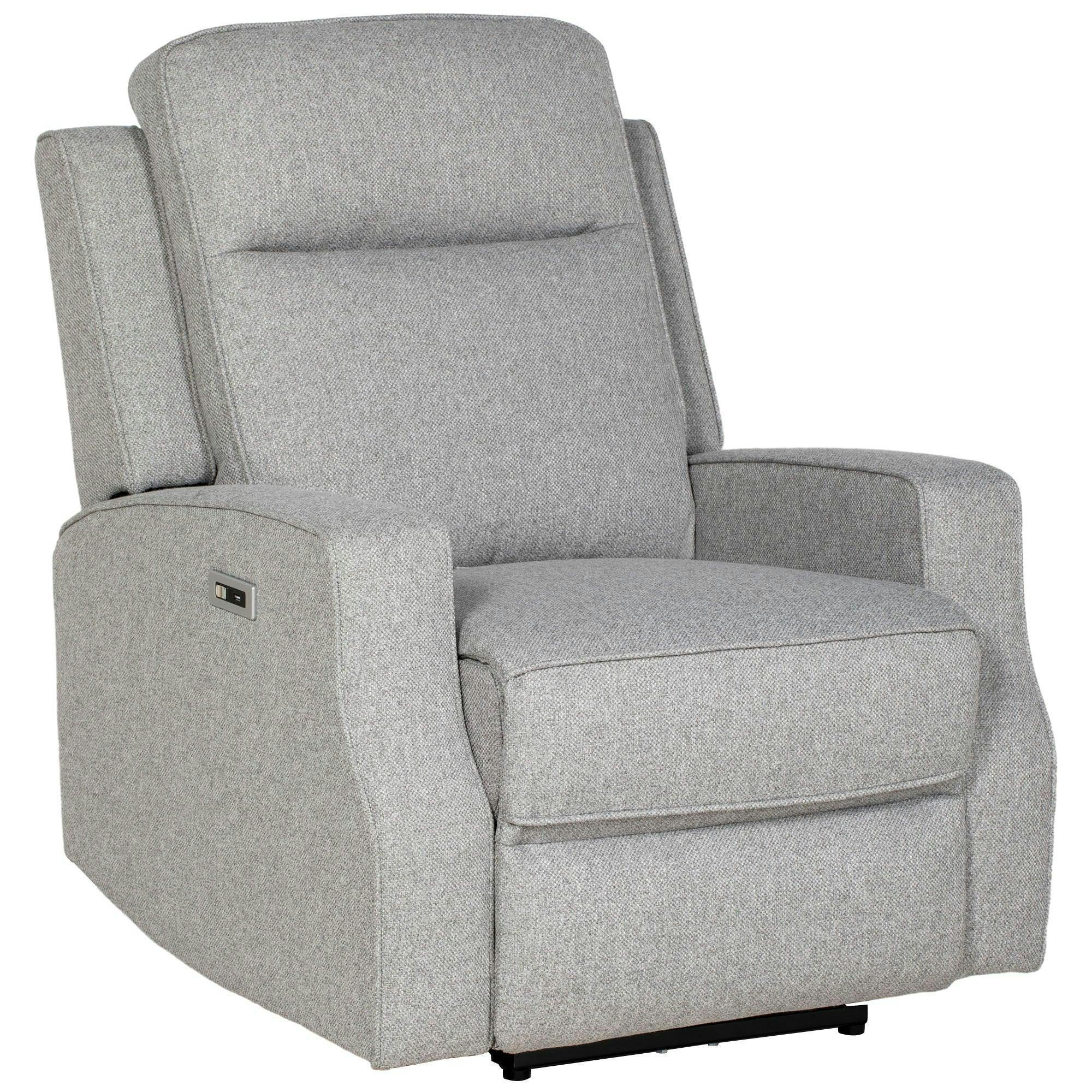 HOMCOM Electric Fabric Recliner Armchair, Reclining Chair with Adjustable Leg Rest, USB Port, for Home Living Room in Grey - Image 3