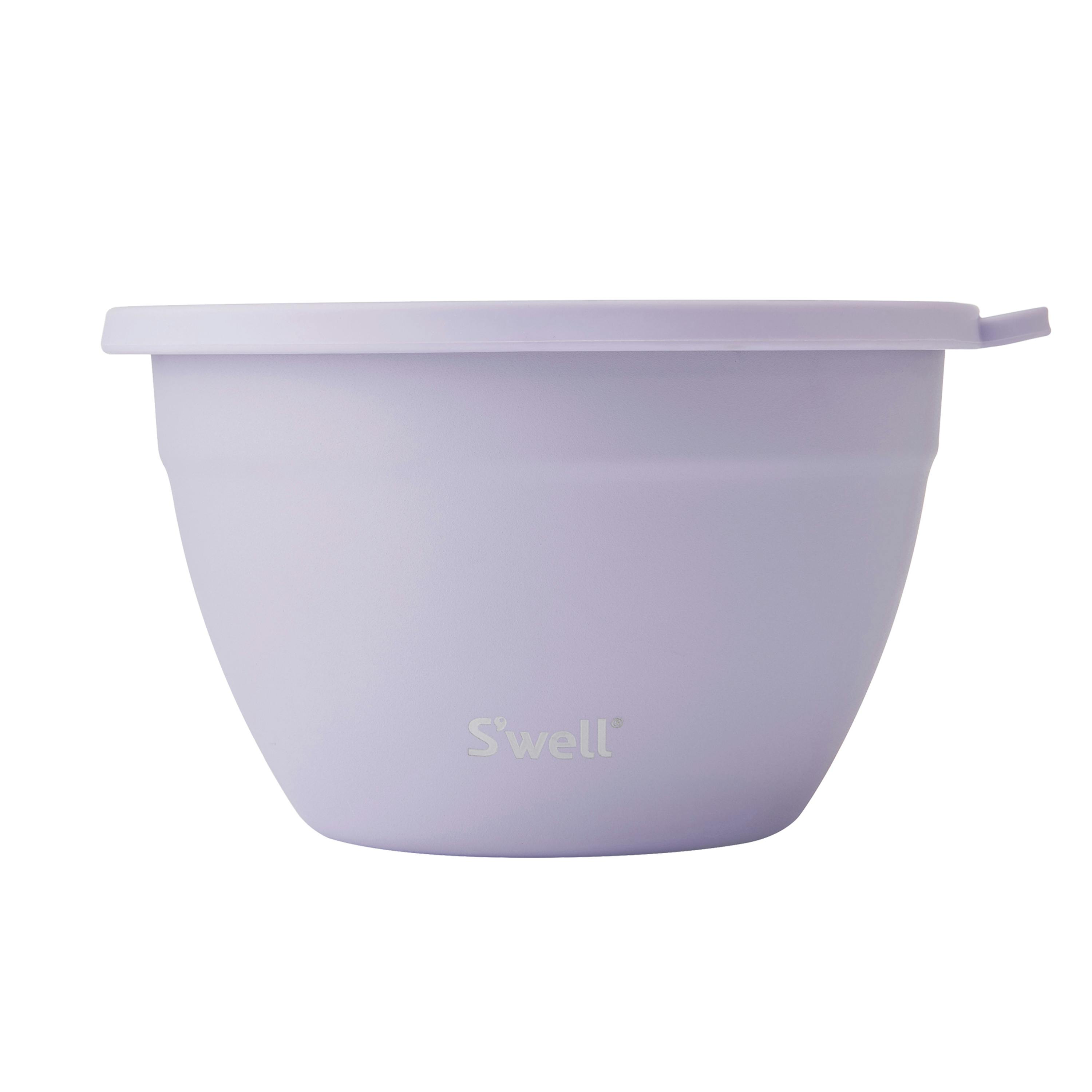 Rackhams Lilac/Purple 3Pc 1.9L Salad Bowl Kit With Salad Bowl, 60Ml Dressing Pot And Tray - Stainless Steel - Food Flask - Image 2