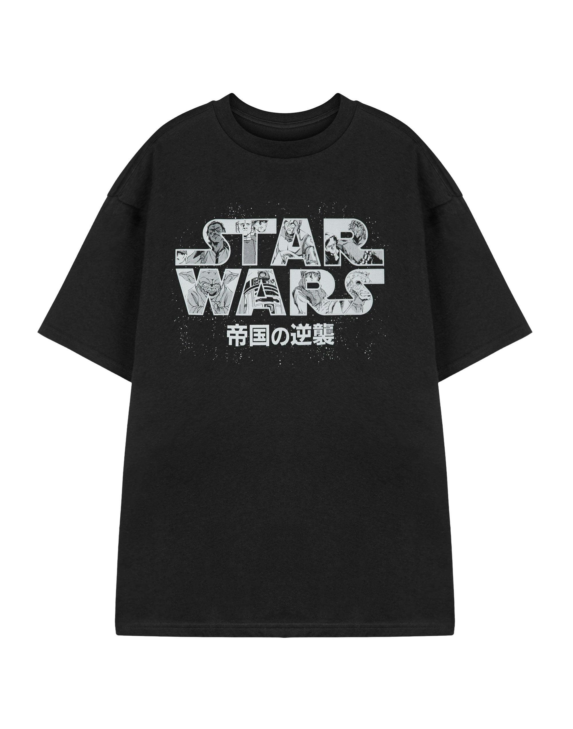 Vanilla Underground Men's Black Star Wars Logo Short Sleeved T-Shirt - Medium