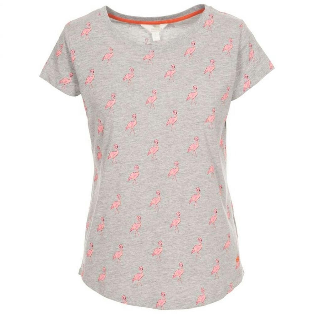 Trespass Women's Grey Carolyn Short Sleeved Patterned T-Shirt In | Size: 2XL - Image 5