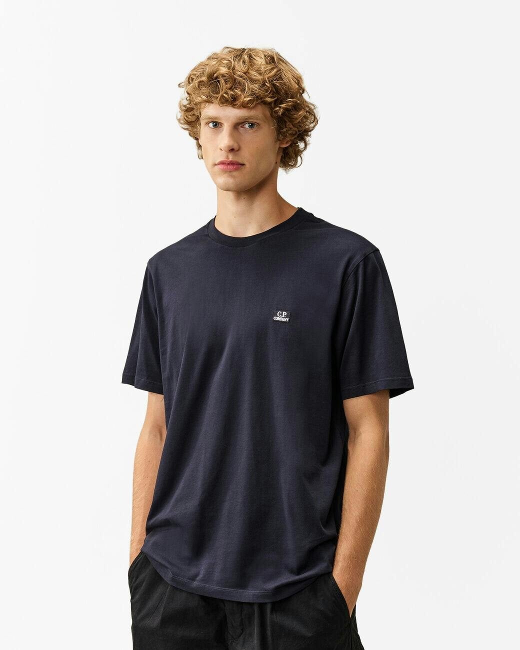 C.p. Company Logo Cotton T-Shirt - Male - T-Shirts - Blue - Xl - Tops - Image 3