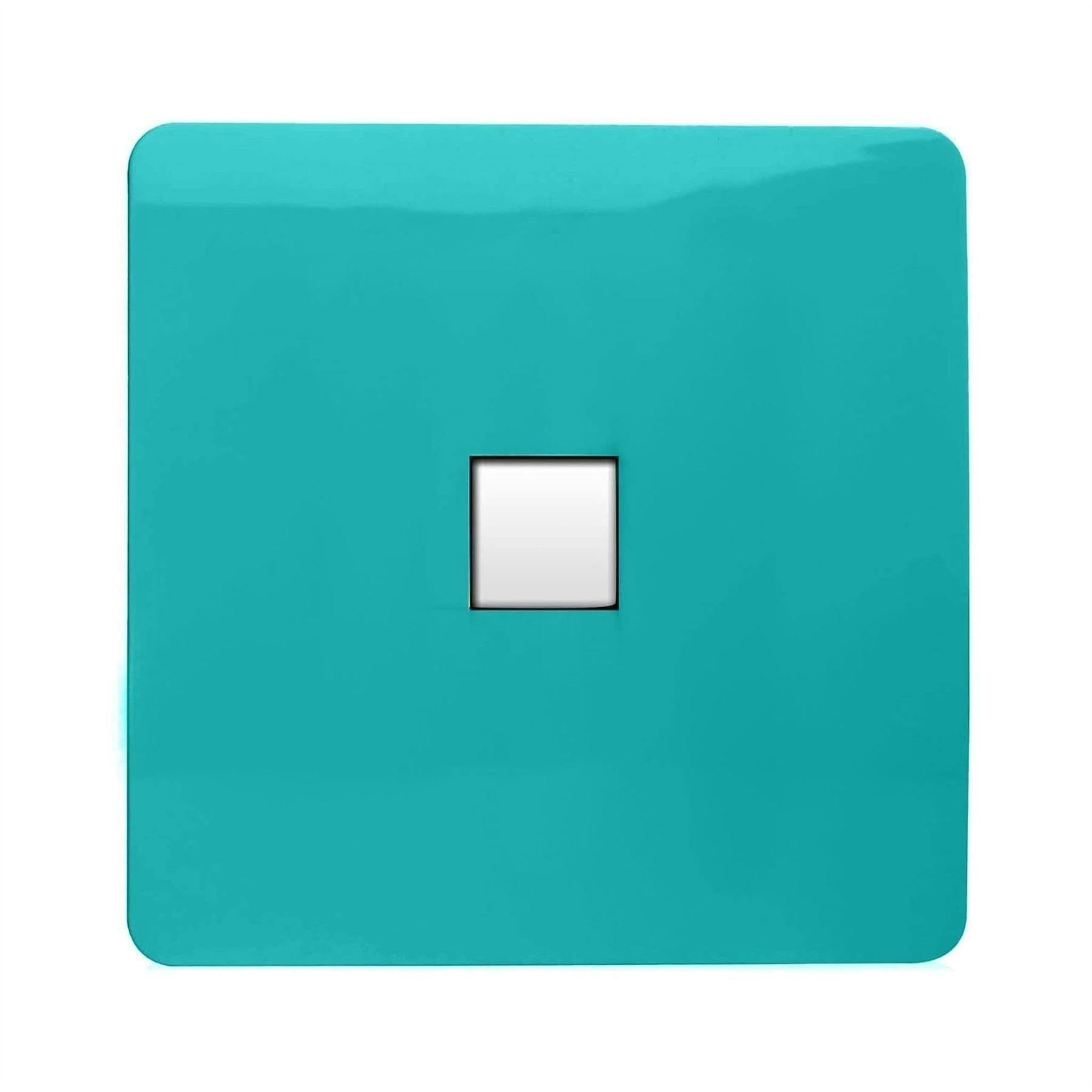 Trendi Switch 1 Gang Rj45 Cat 6 Modern Designer Pc Ethernet Socketin Bright Teal - Image 4