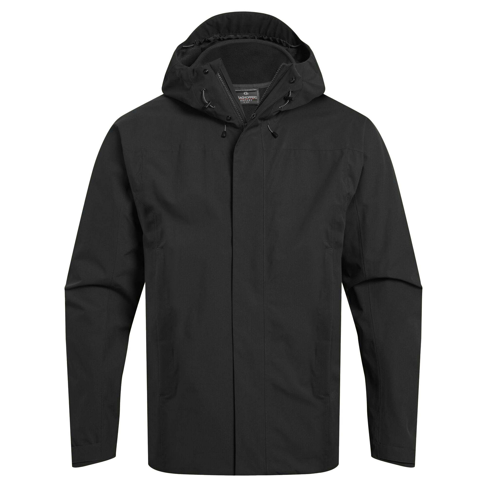 Craghoppers Men's Black 3 In 1 Waterproof Jacket - S - 100% Recycled Polyester