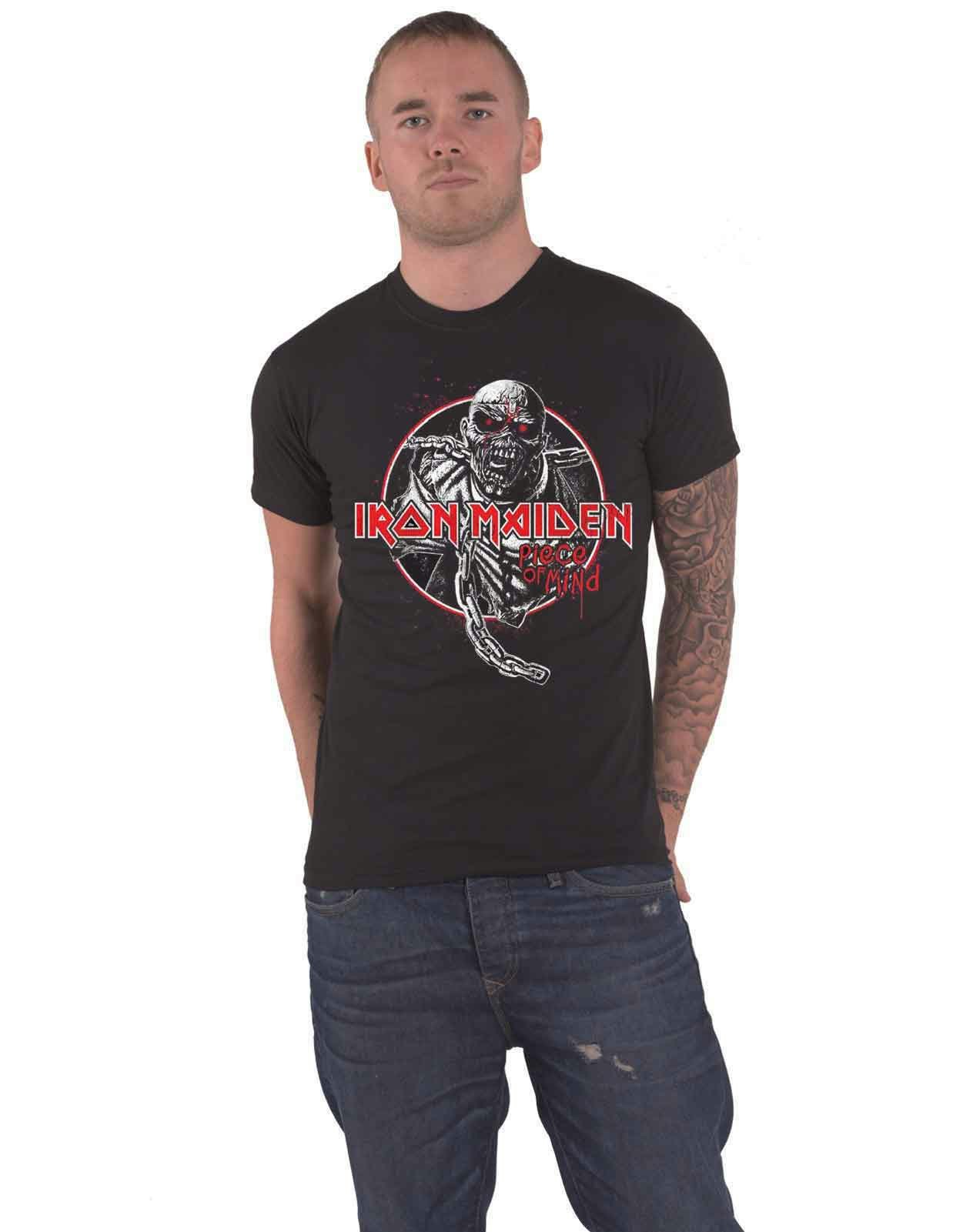Paradiso Clothing Unisex Black Iron Maiden Piece Of Mind Circle T Shirt - Xxl