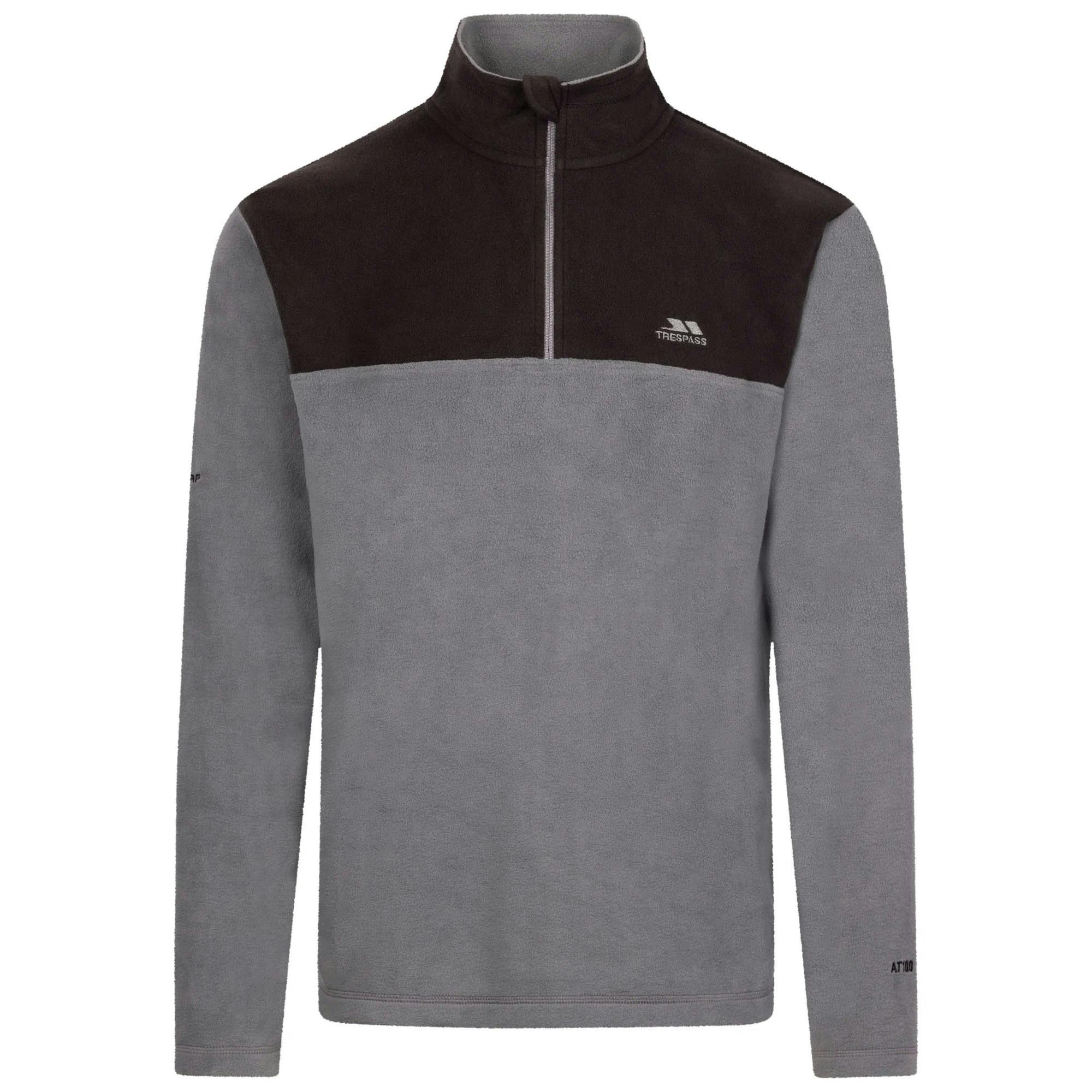 Trespass (Xl, Carbon) Mens Curtiston At100 Fleece Top - Image 2