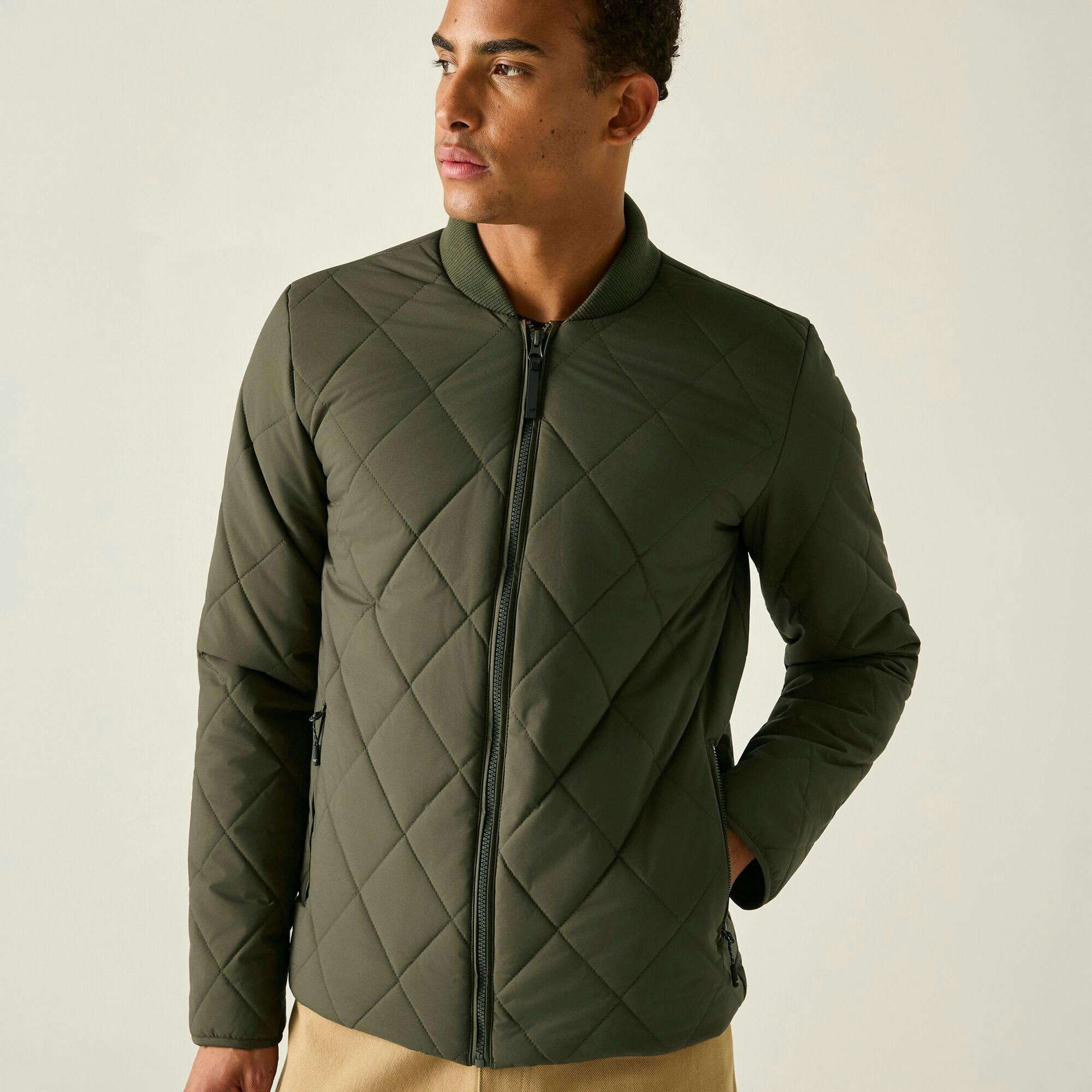 Regatta Men's Dark Harvin Quilted Jacket - Khaki - M - Khaki - 70% Polyester/30% Recycled Polyester