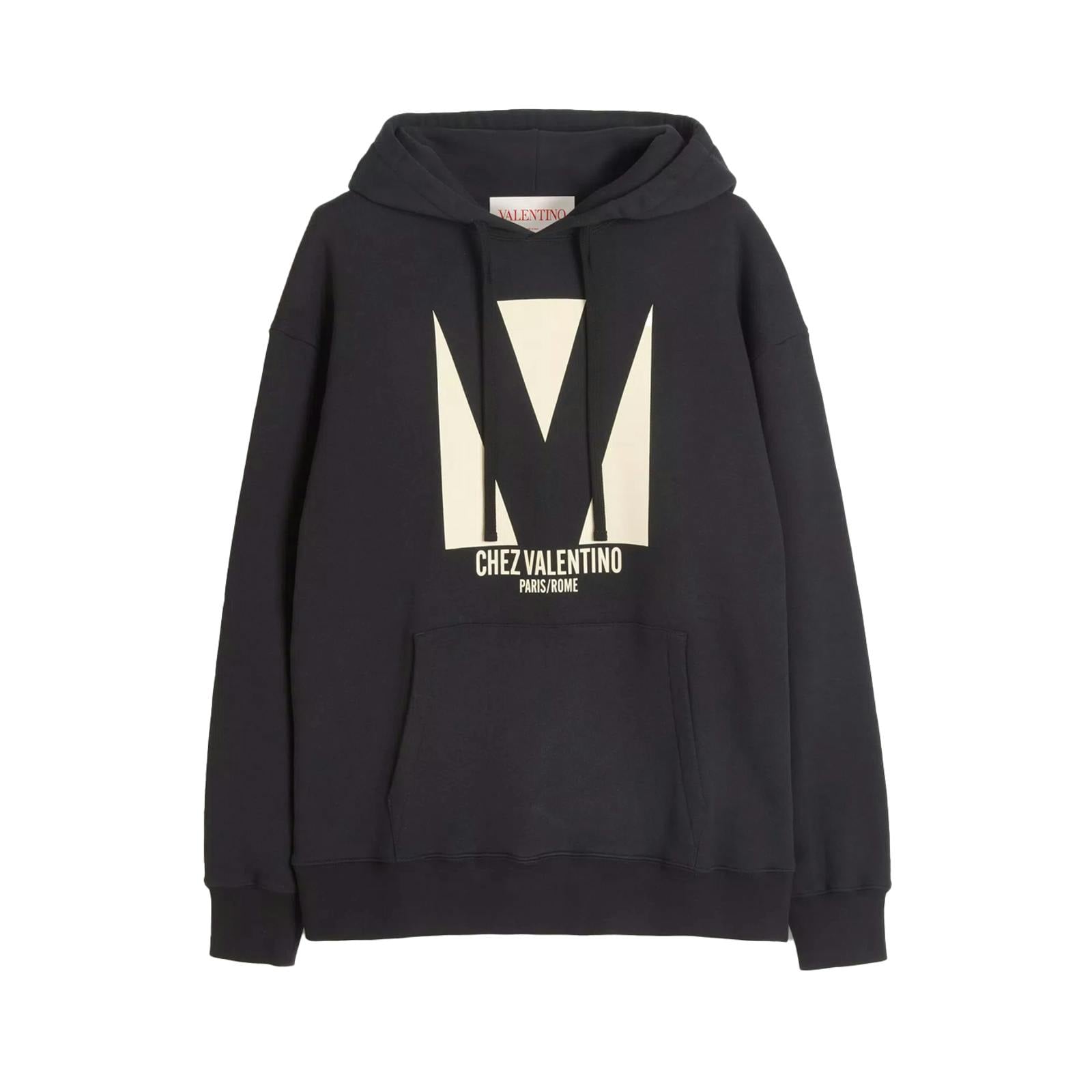 Valentino Black Chez Print Hoodie In - M