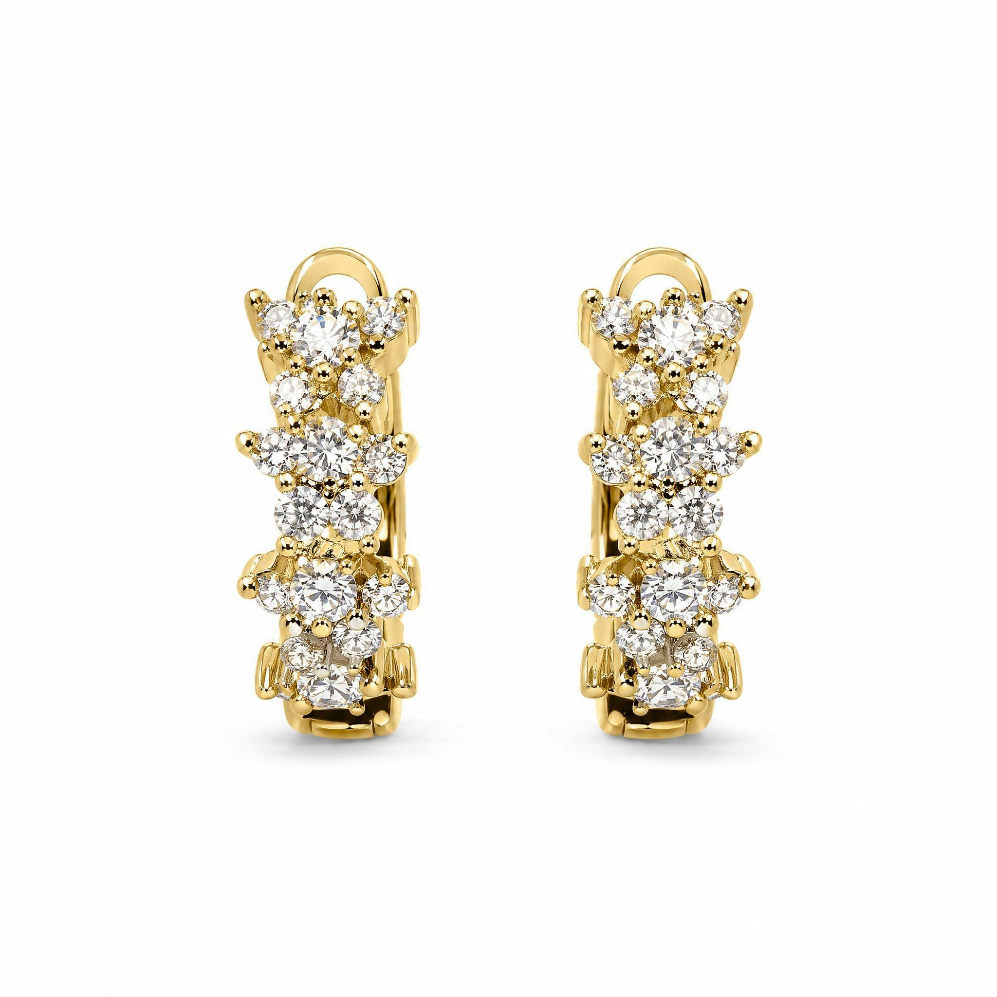 Gold Trip Crystal Flower Huggies