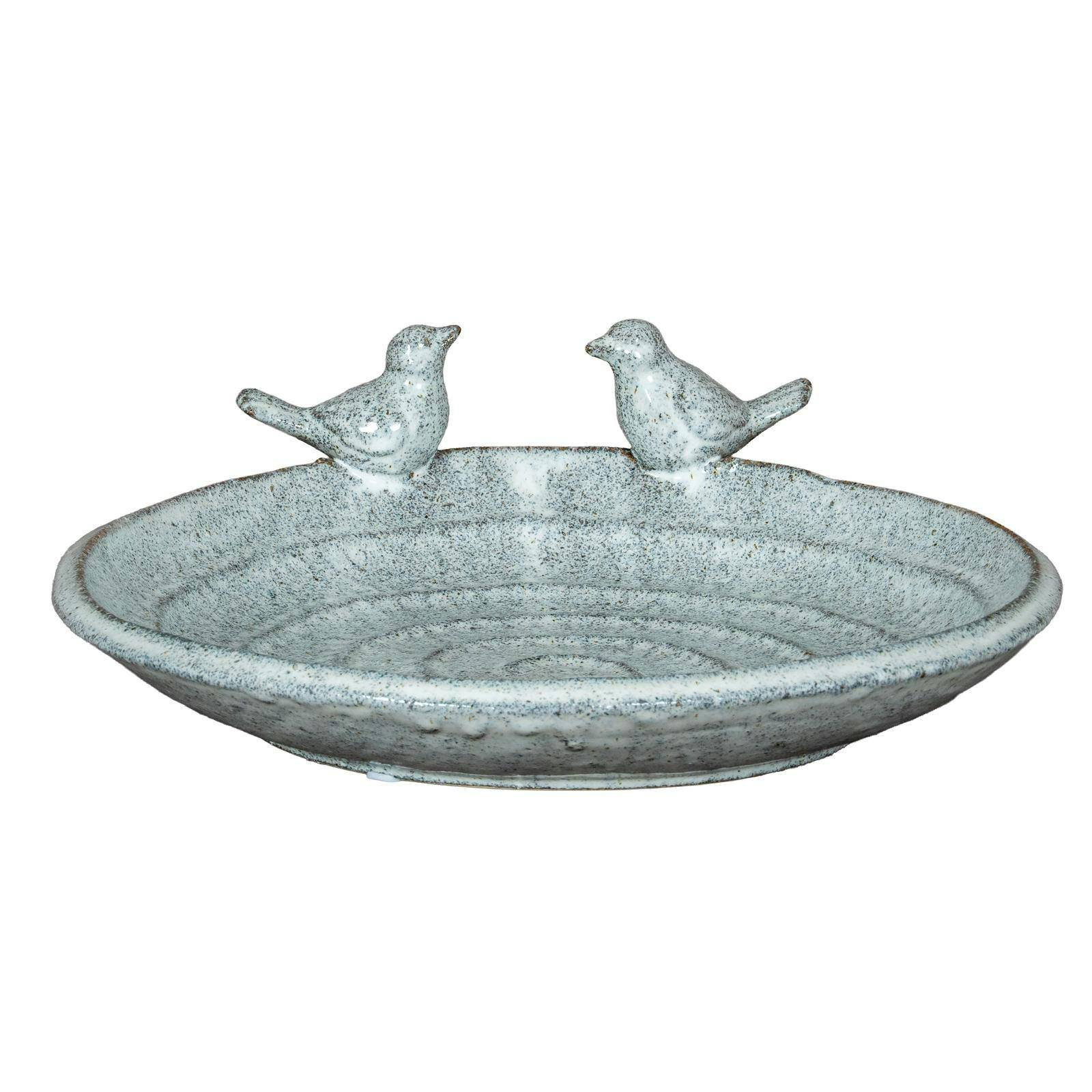 Hill Interiors White Eira Bird Bath - One Size - 100% Mixed